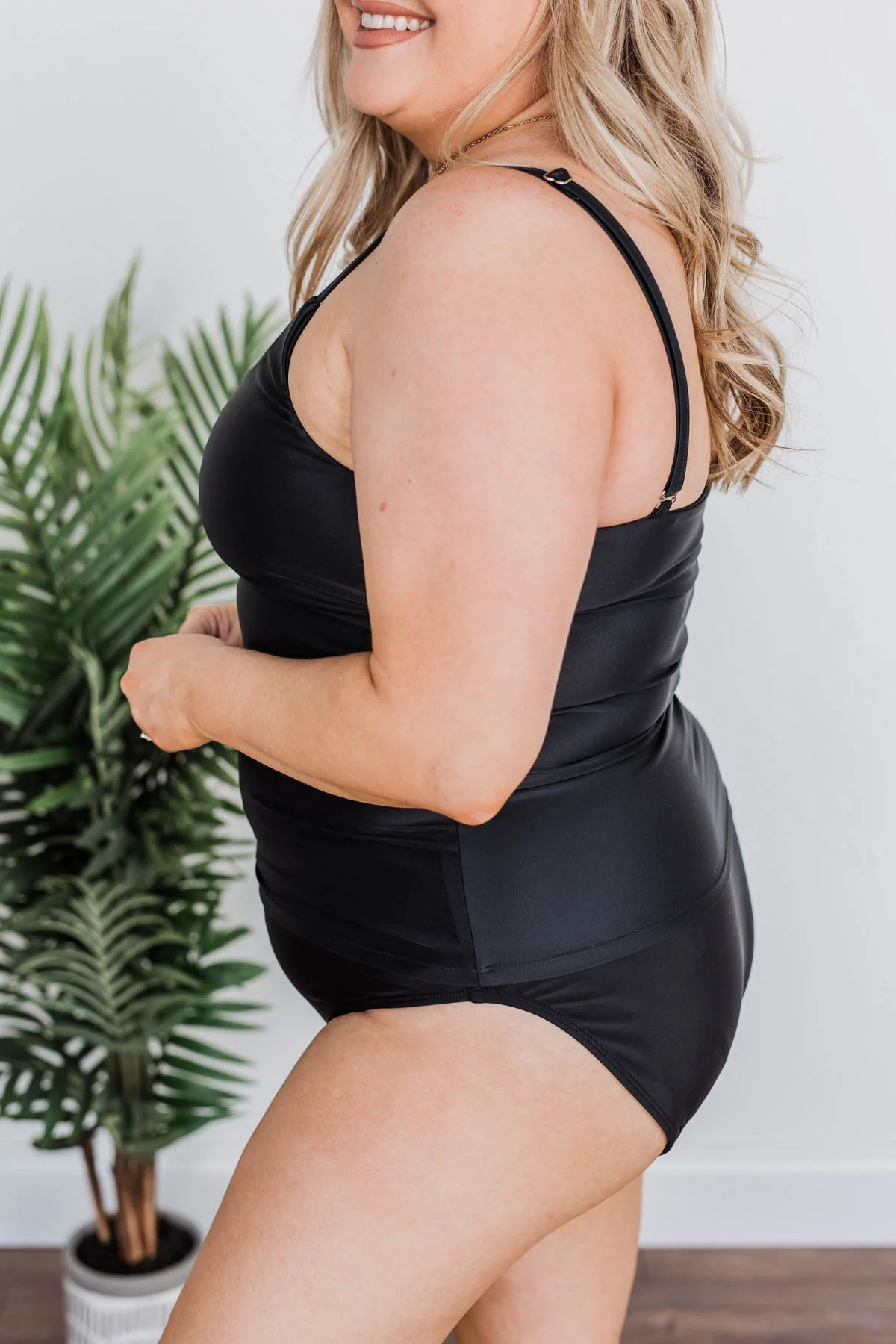 Gone For A While Tankini Swim Top- Black - Image 7