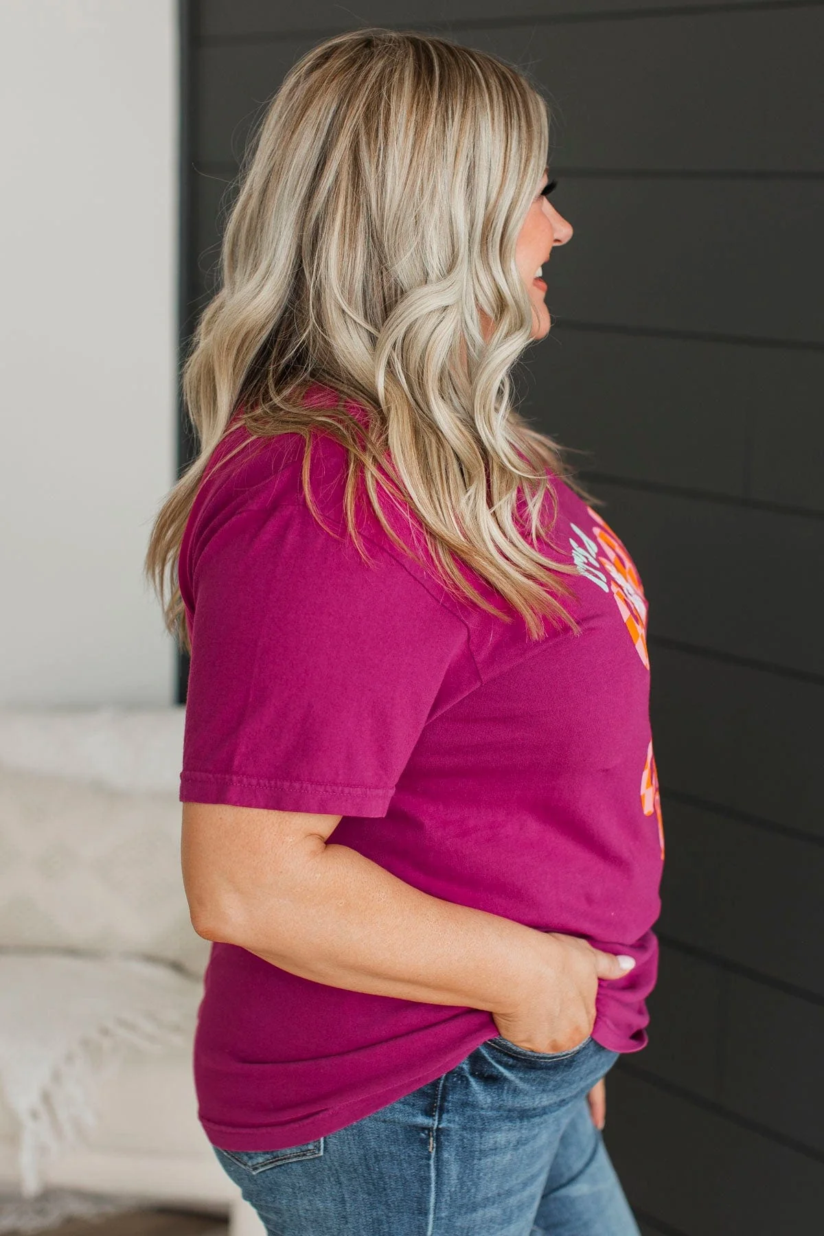 "Good Day" Graphic Tee- Magenta - Image 6