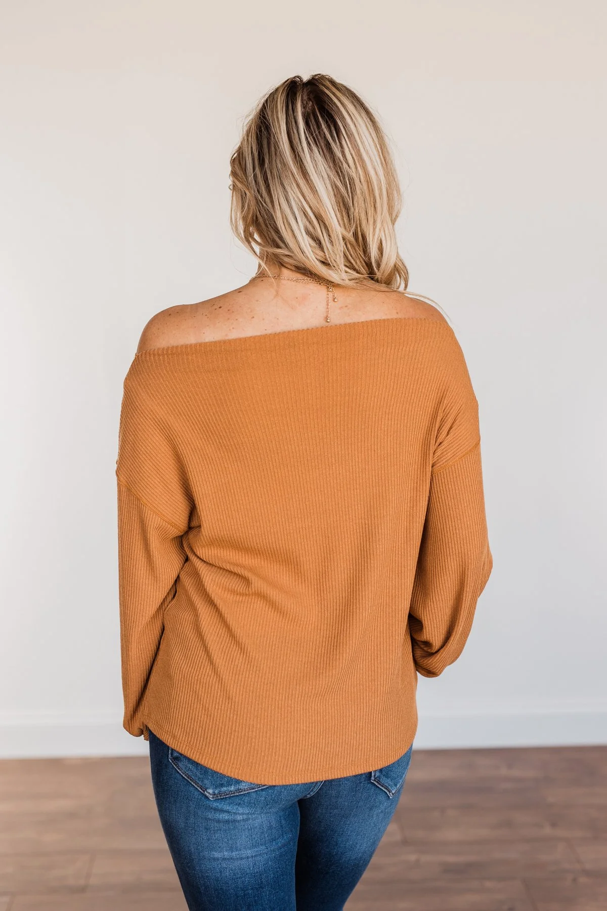 Good Directions Boat Neck Top- Camel - Image 10
