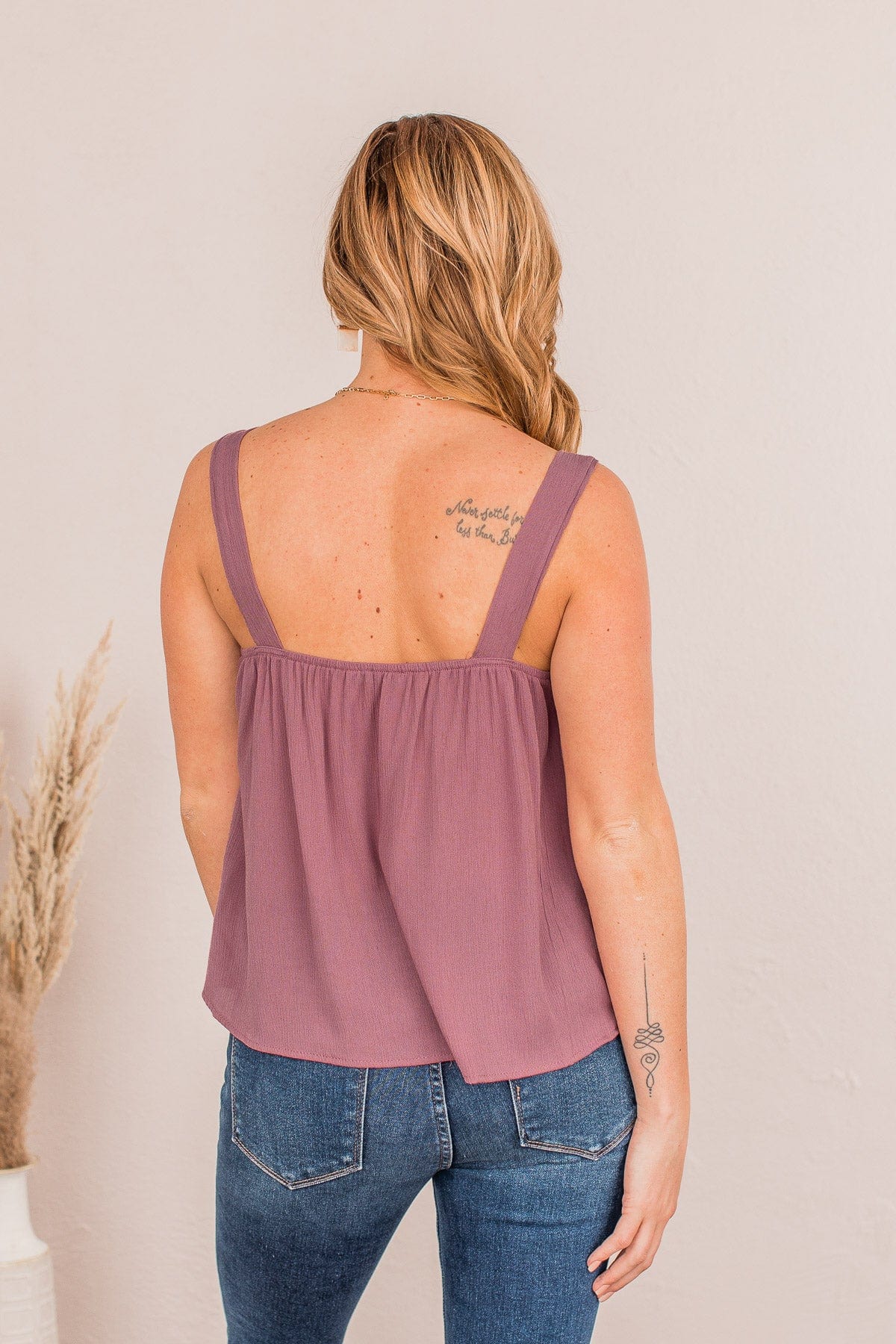 Good Natured Soul Cropped Tank- Dark Mauve - Image 7