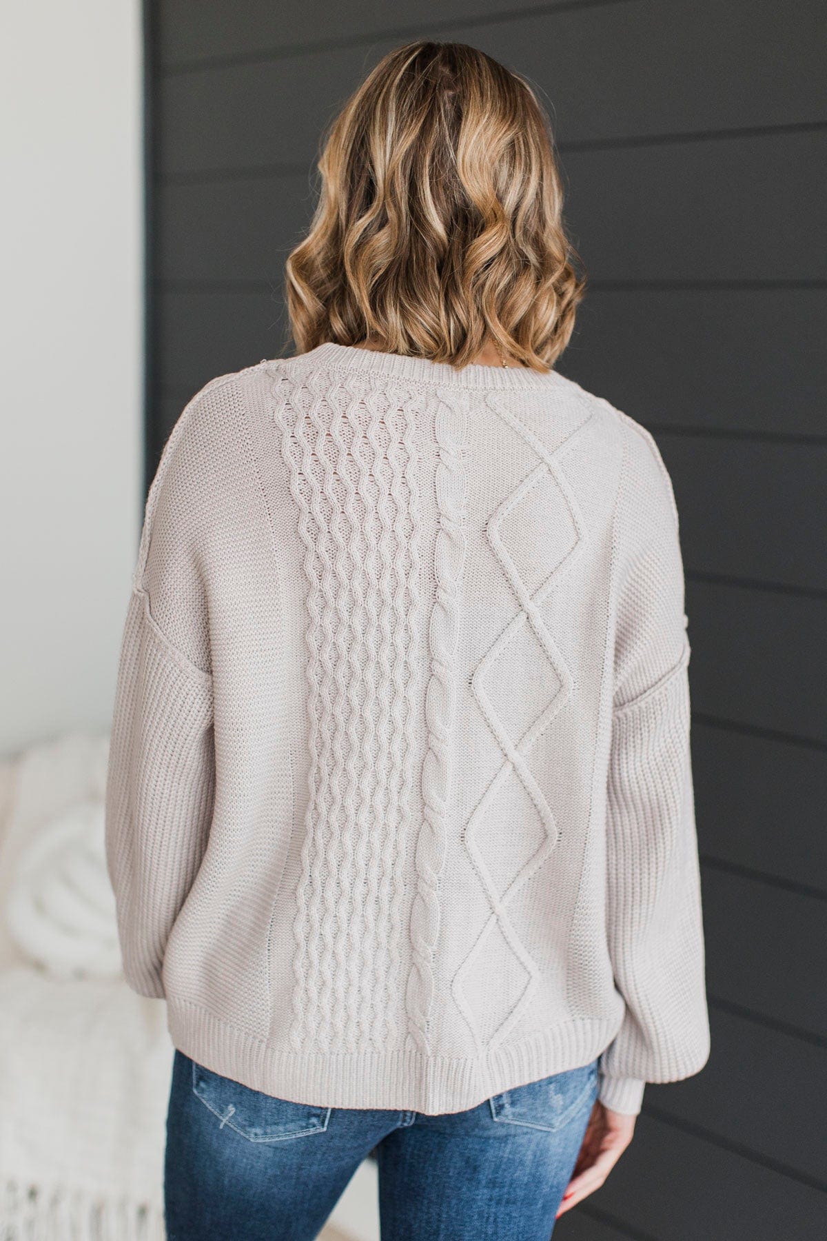 Good Things Await Knit Sweater- Silver - Image 8