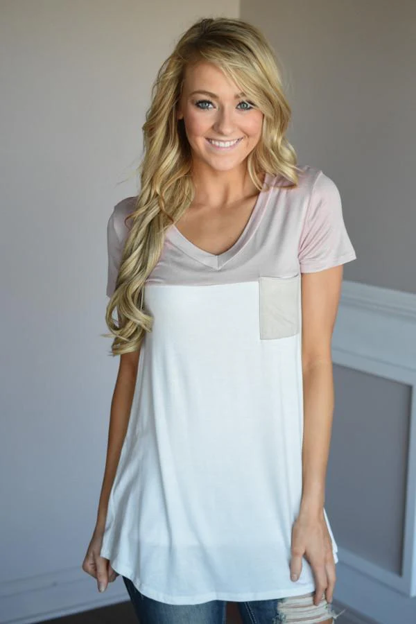 Got a Little Change in My Pocket Top ~ Light Pink - Image 2