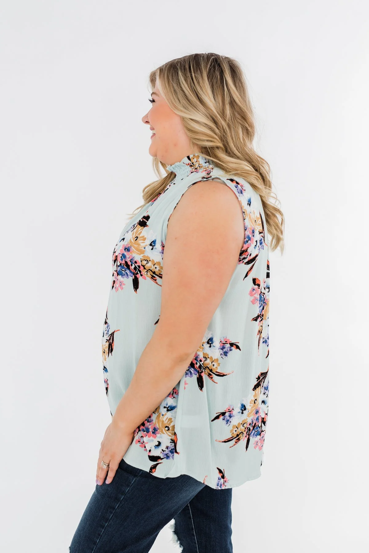 Gracefully In Love Tank Top- Light Mint Blue - Image 7