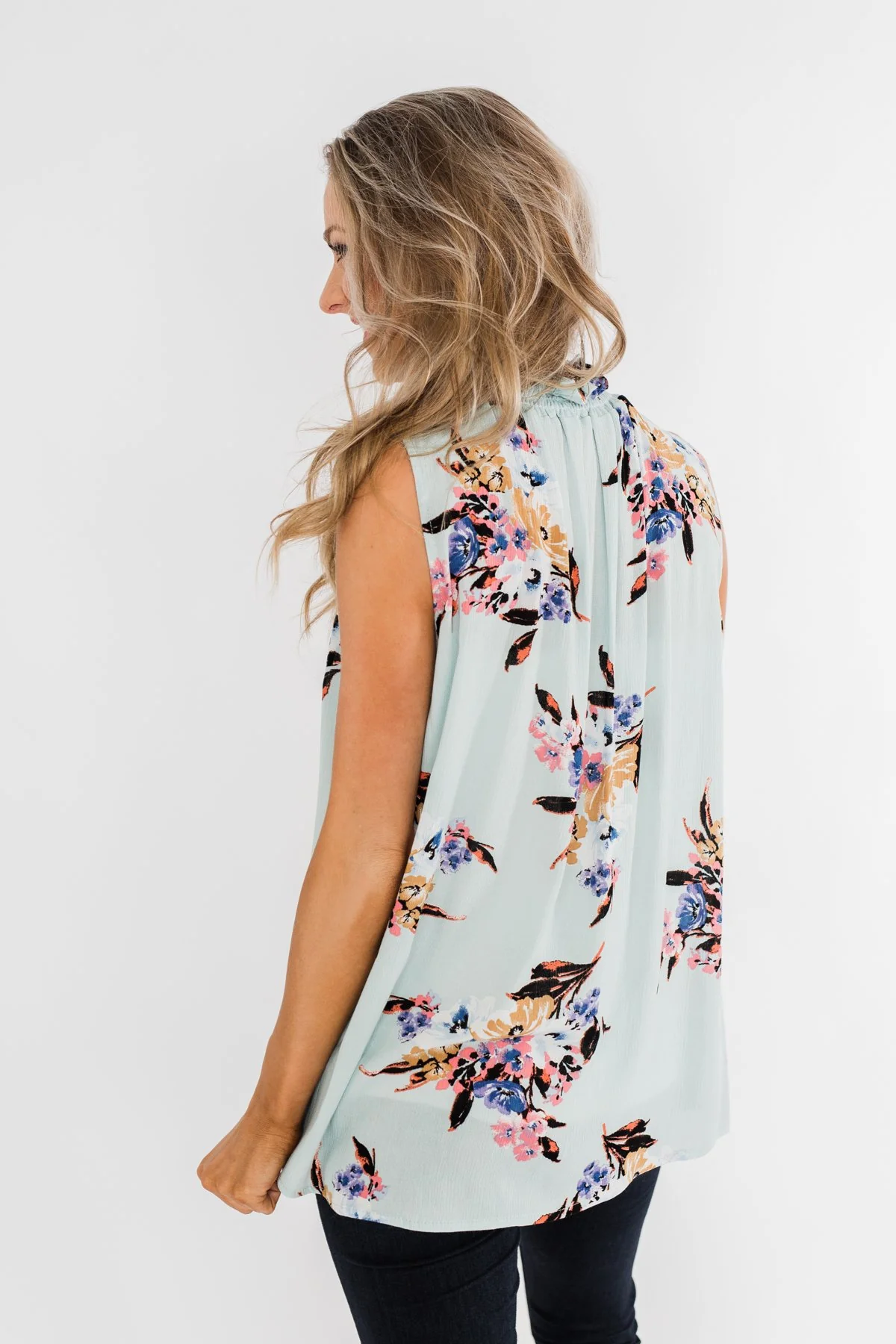 Gracefully In Love Tank Top- Light Mint Blue - Image 8