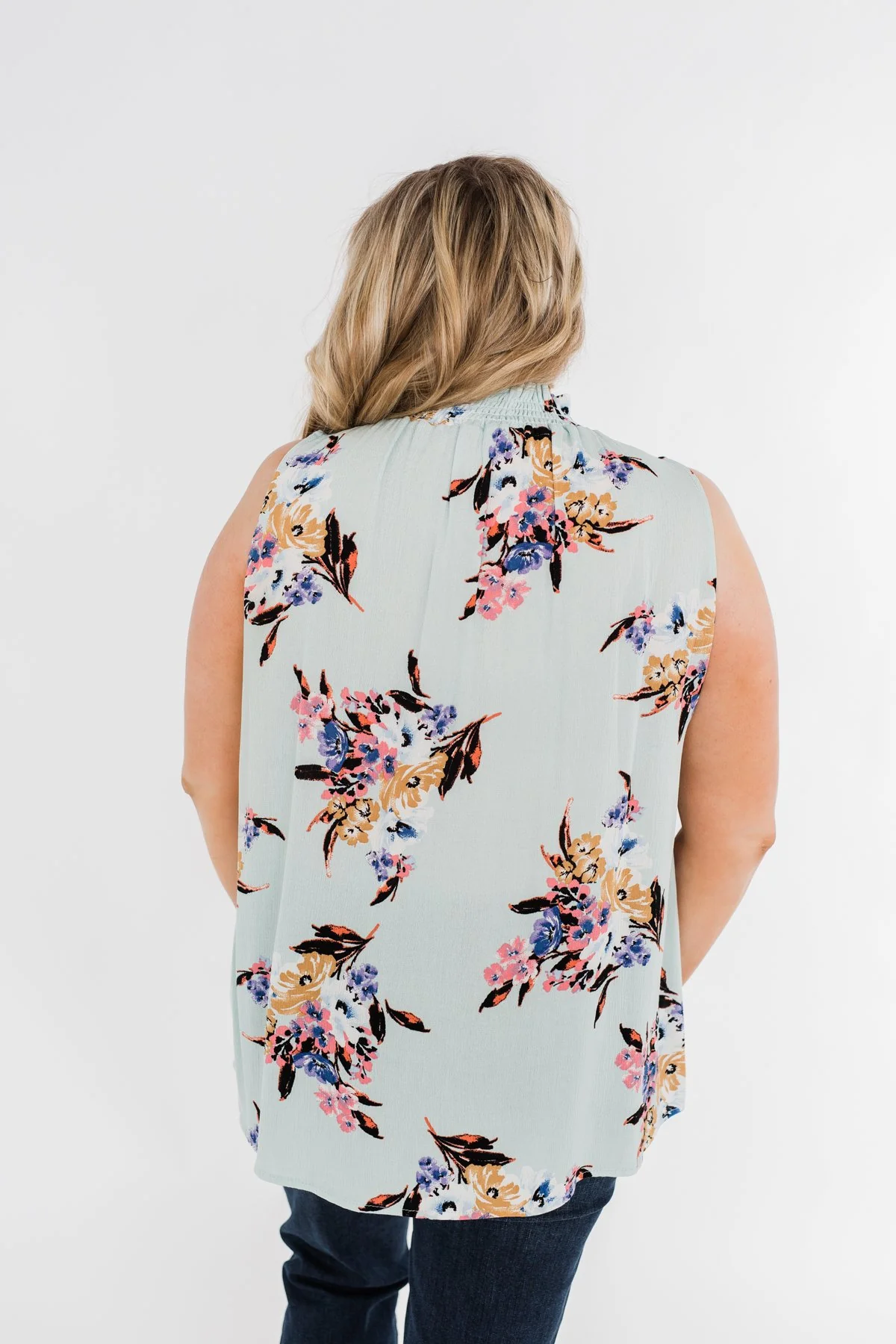 Gracefully In Love Tank Top- Light Mint Blue - Image 9