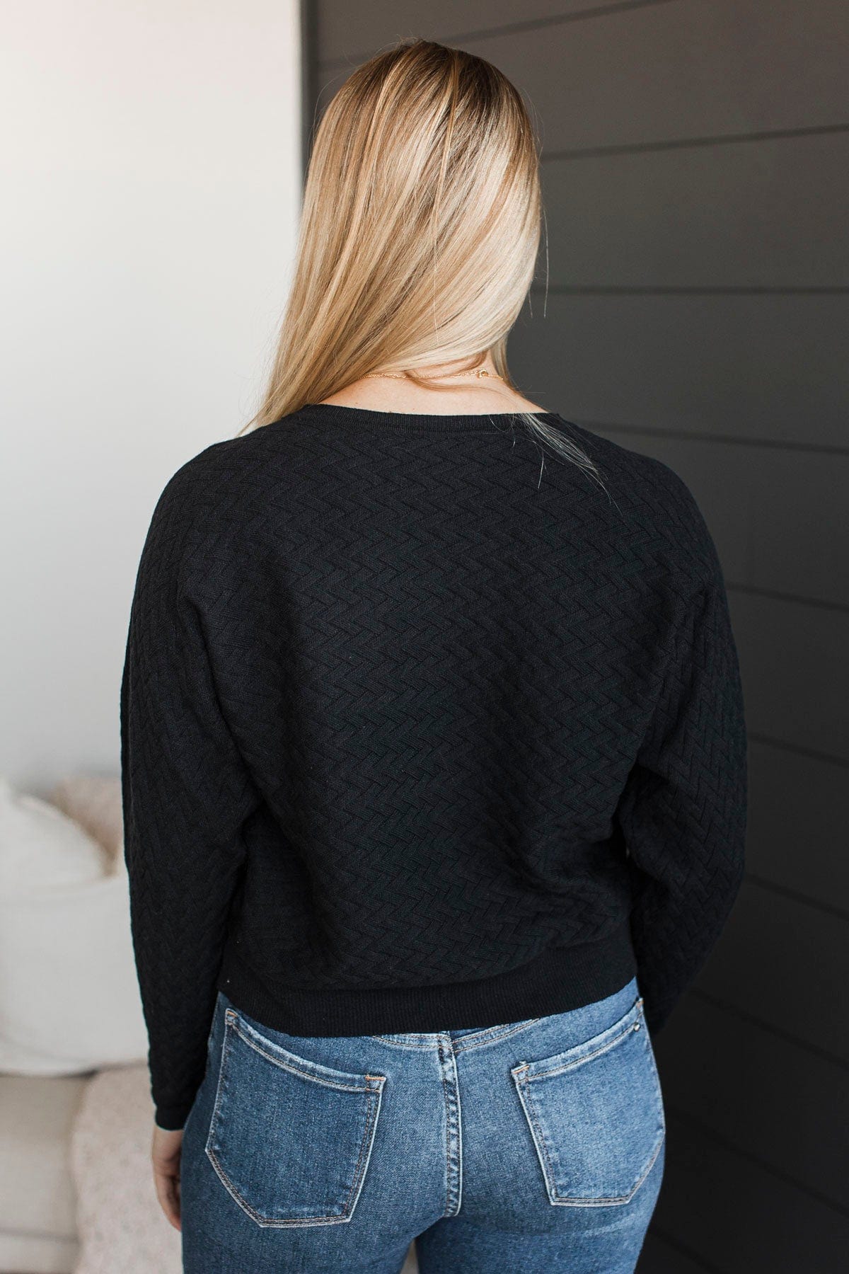 Grandest Gestures Knit Dolman Sweater- Black - Image 7