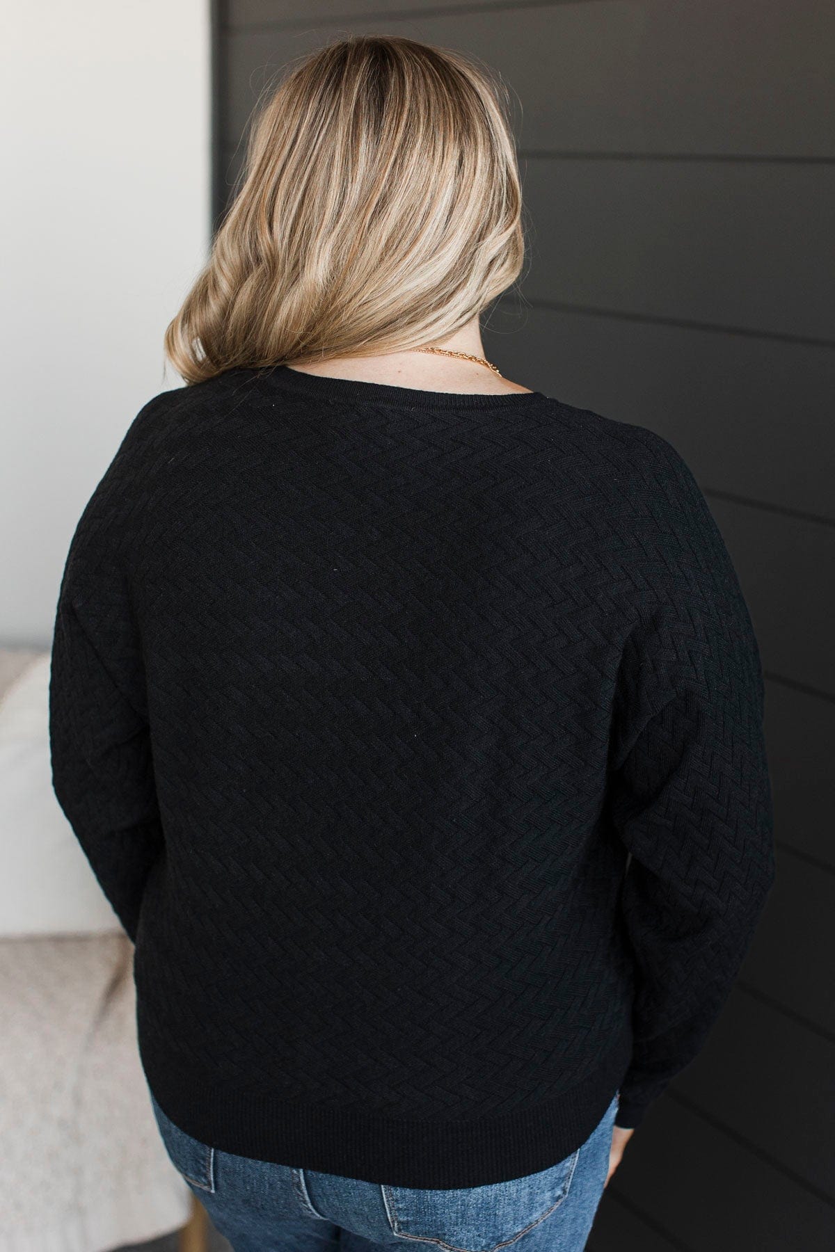 Grandest Gestures Knit Dolman Sweater- Black - Image 8