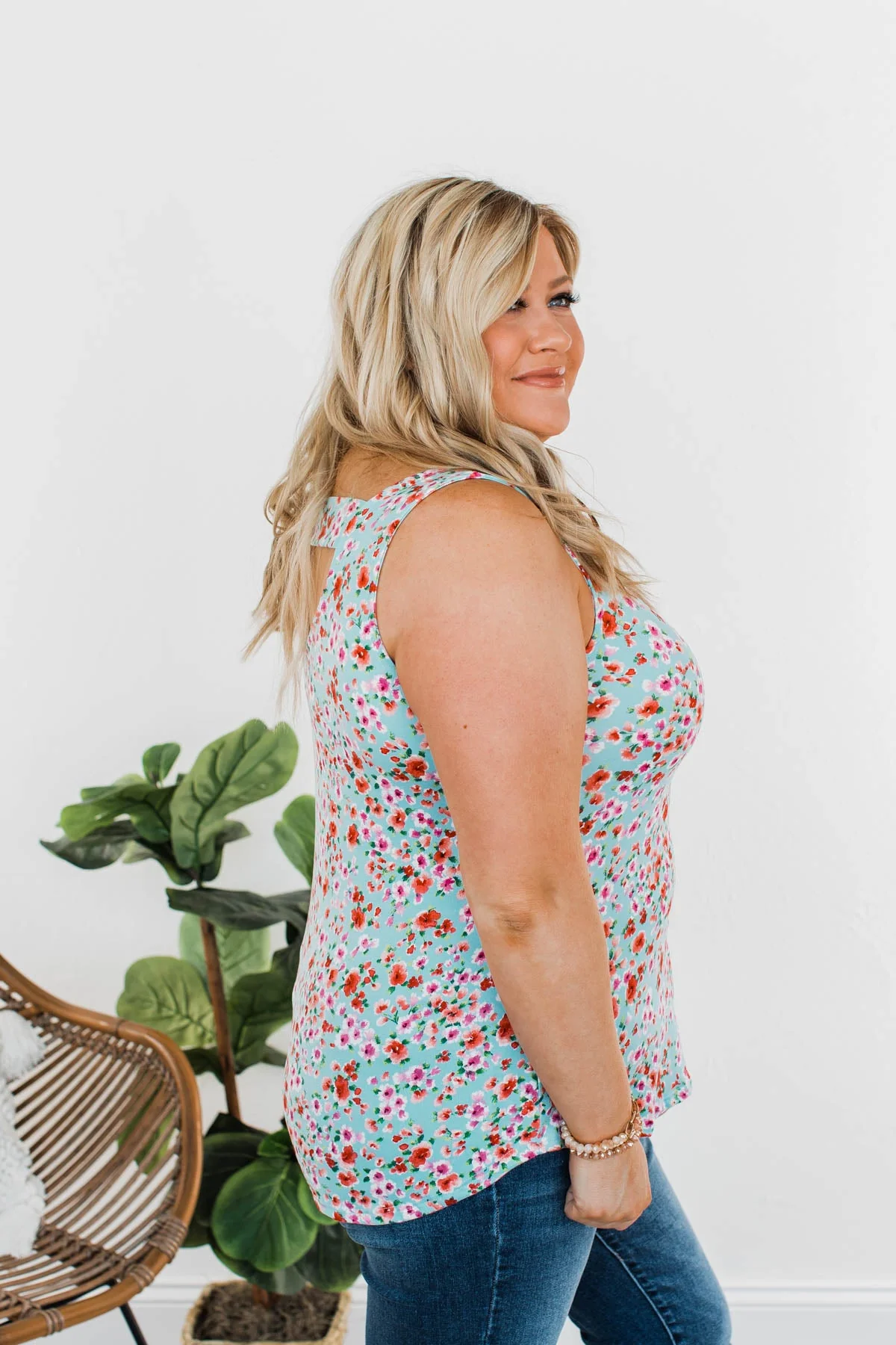 Cricket Chirps Floral Tank- Sky Blue - Image 7
