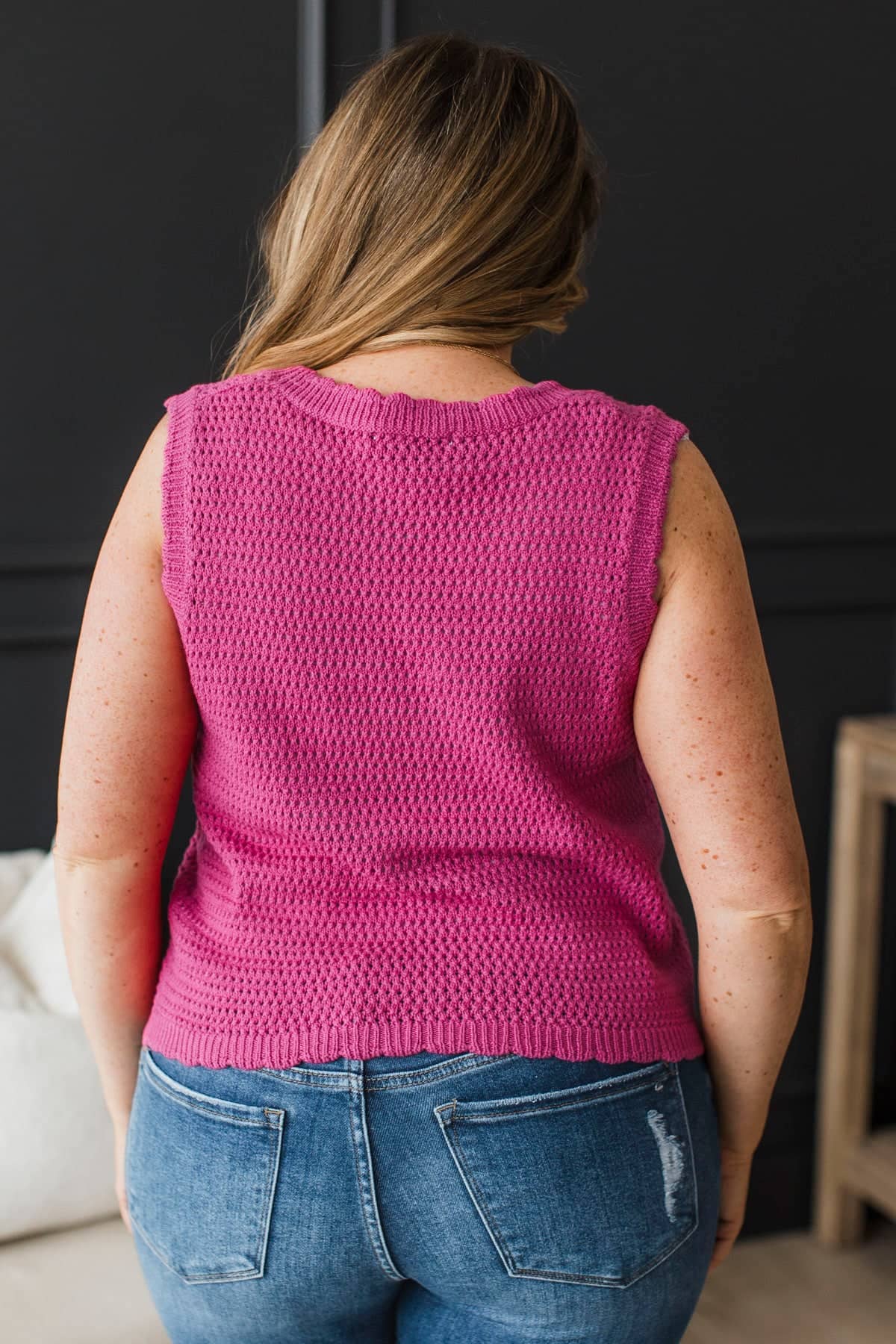 Great Days Ahead Bow Tie Knit Sweater Vest- Fuchsia - Image 8