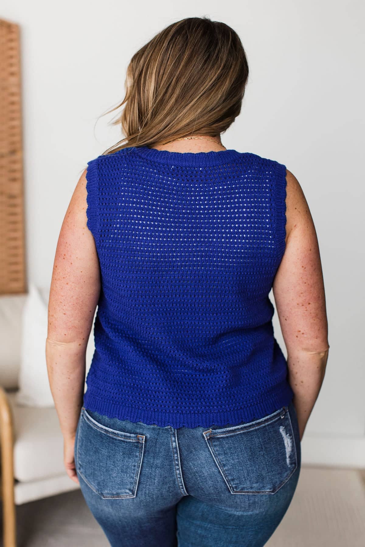 Great Days Ahead Bow Tie Knit Sweater Vest- Royal Blue - Image 8