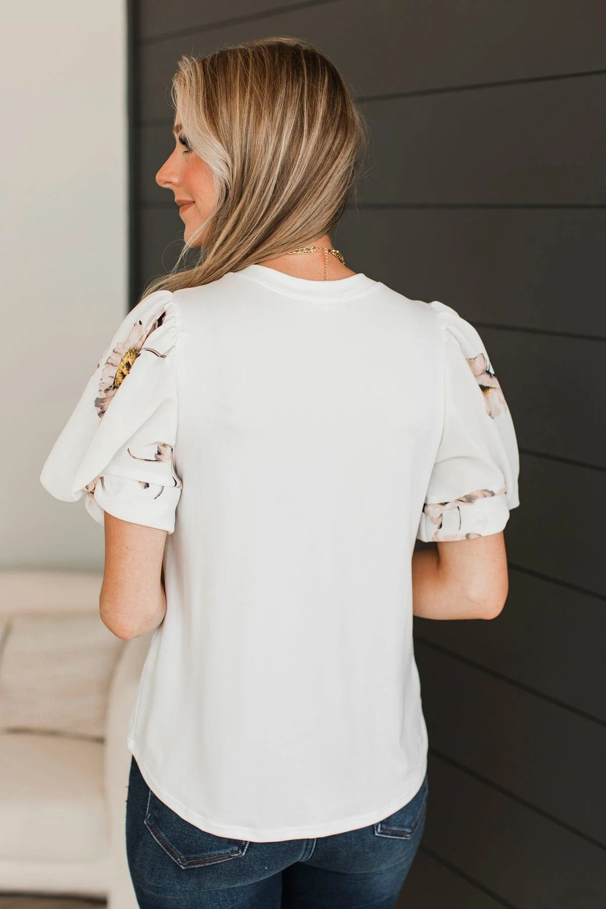Great News Puff Sleeve Top- Ivory - Image 7