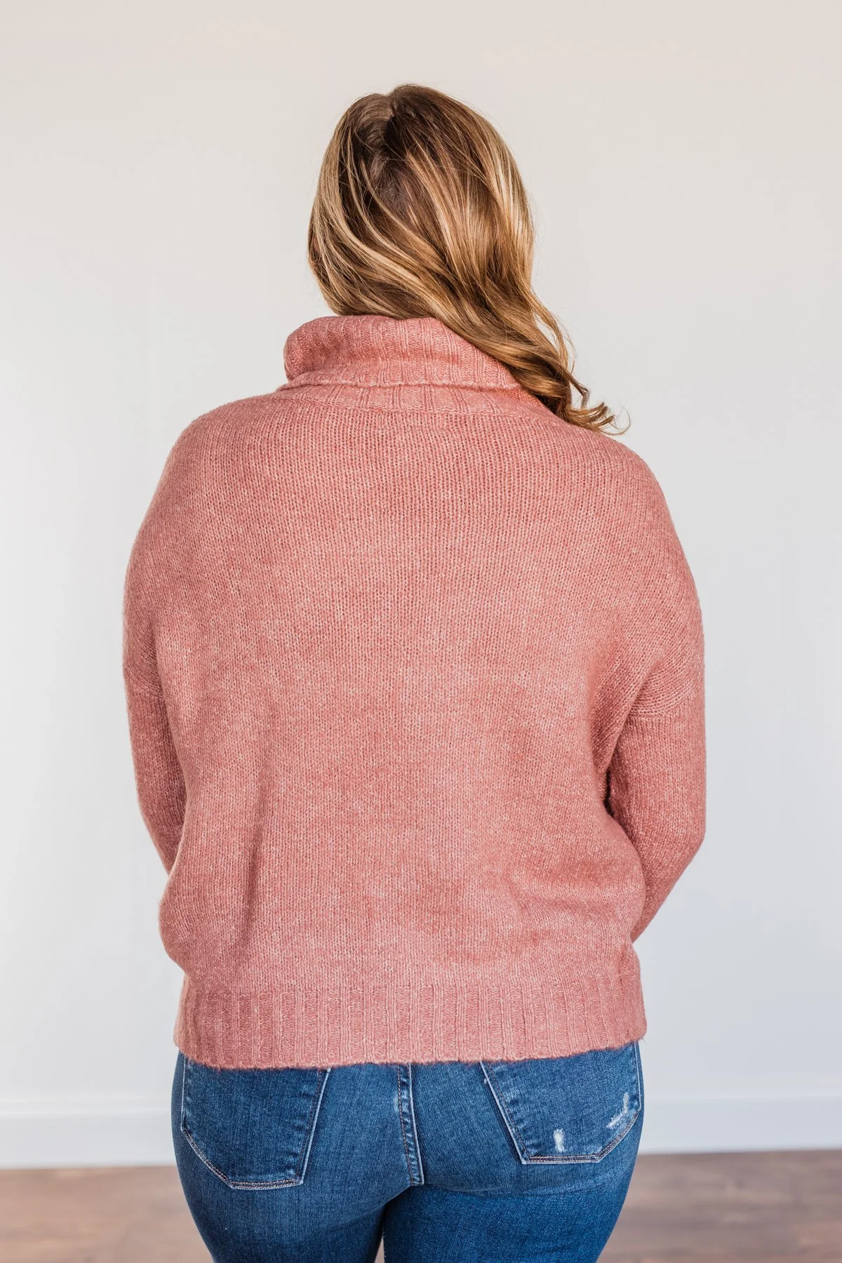 Greatest Blessings Knit Cowl Neck Sweater- Mauve - Image 12