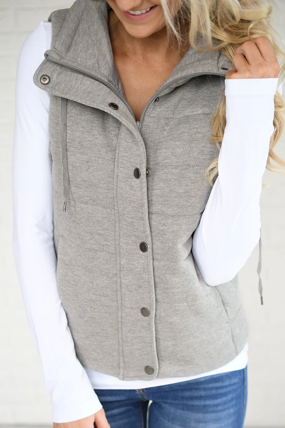 Grey Puffer Vest - Image 7