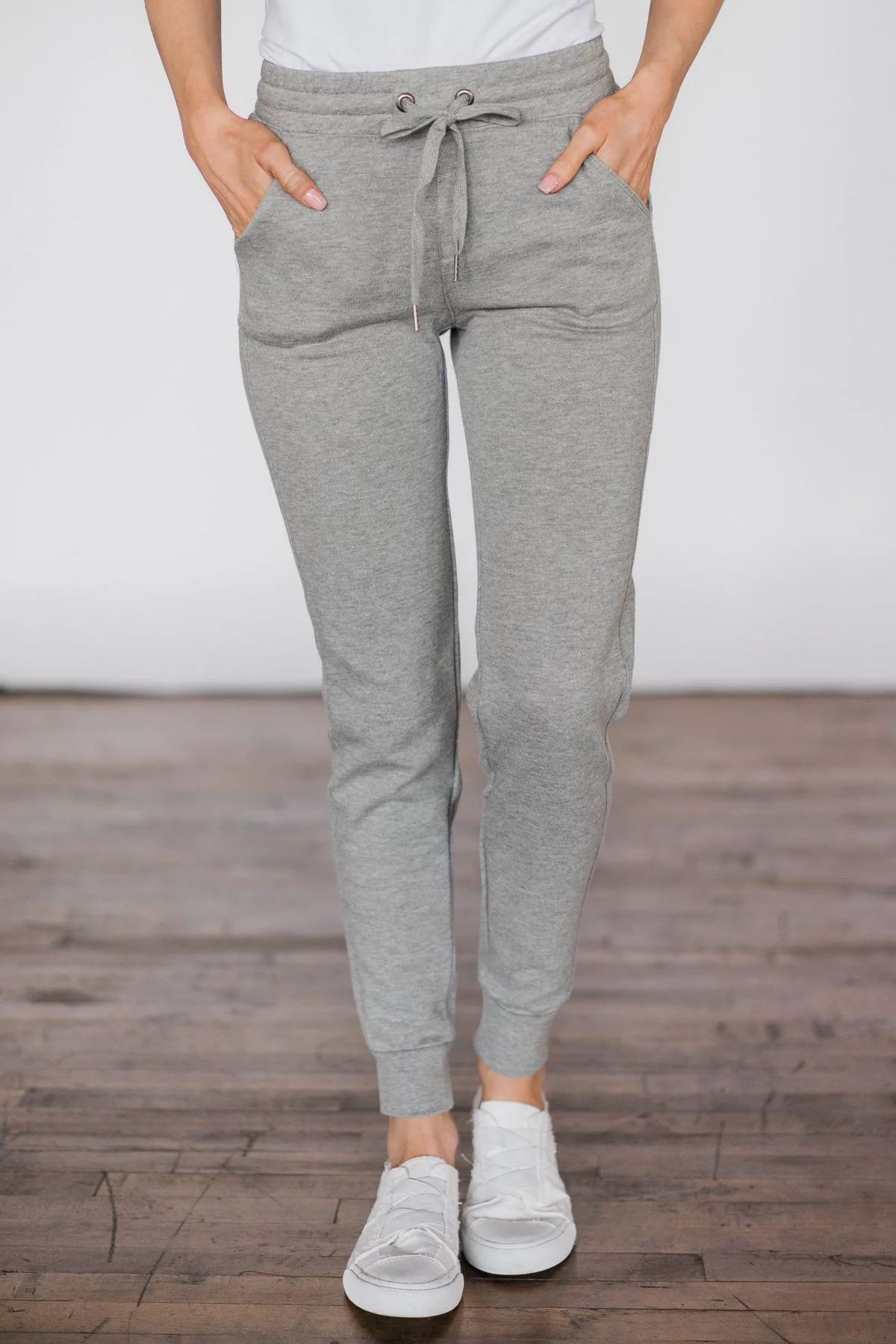 Grey Slim-Fit Joggers - Image 3