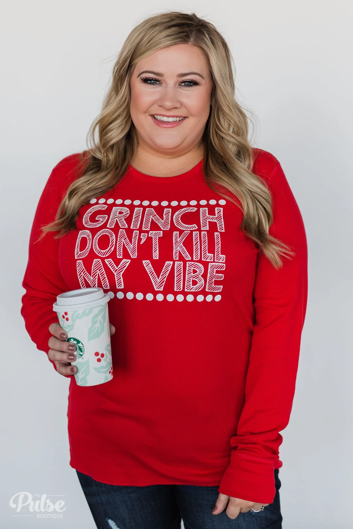 Grinch Don't Kill My Vibe Thermal Top - Image 3