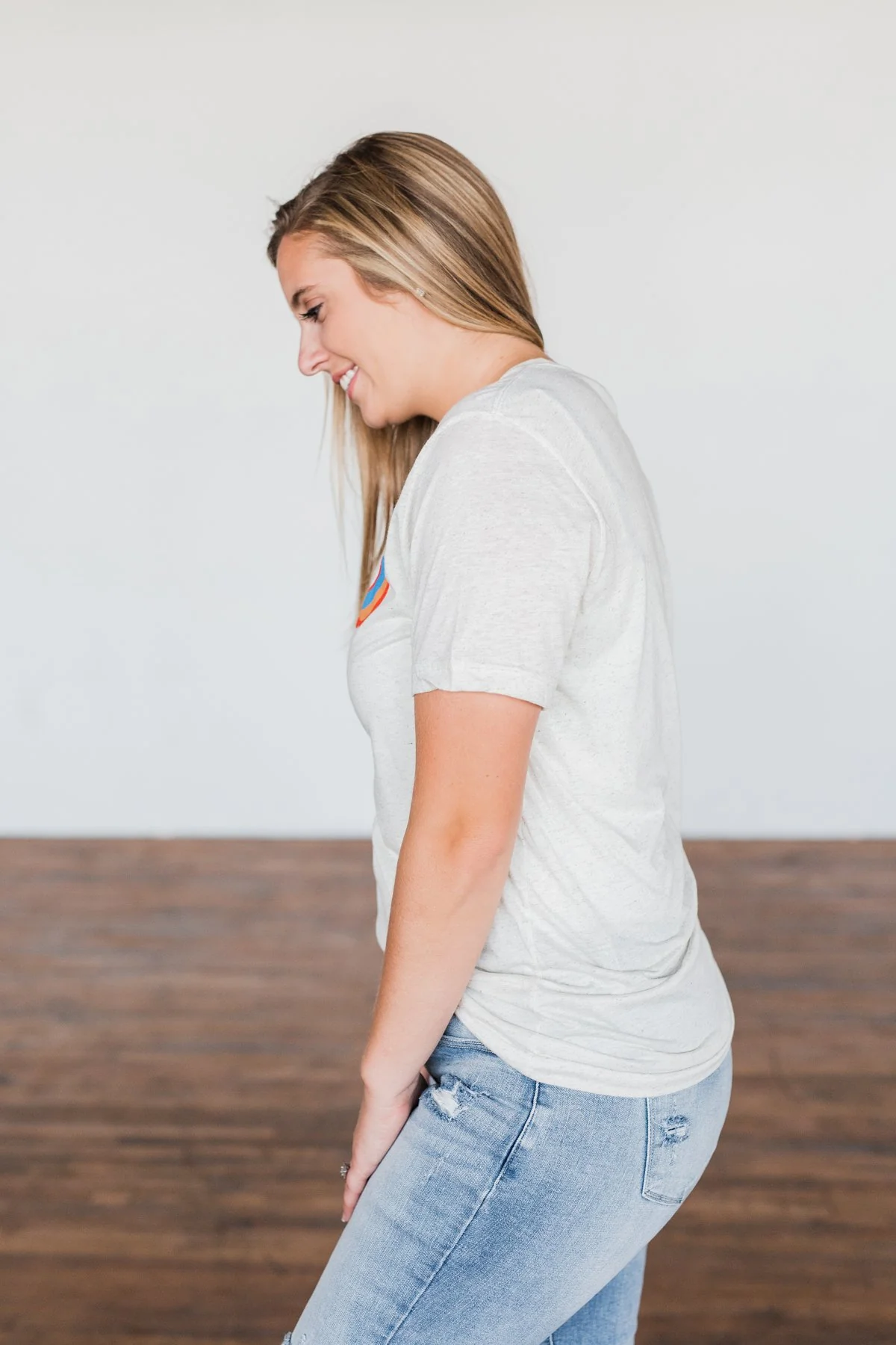 Groovy "Mama" Graphic Tee- Light Heathered Oatmeal - Image 7