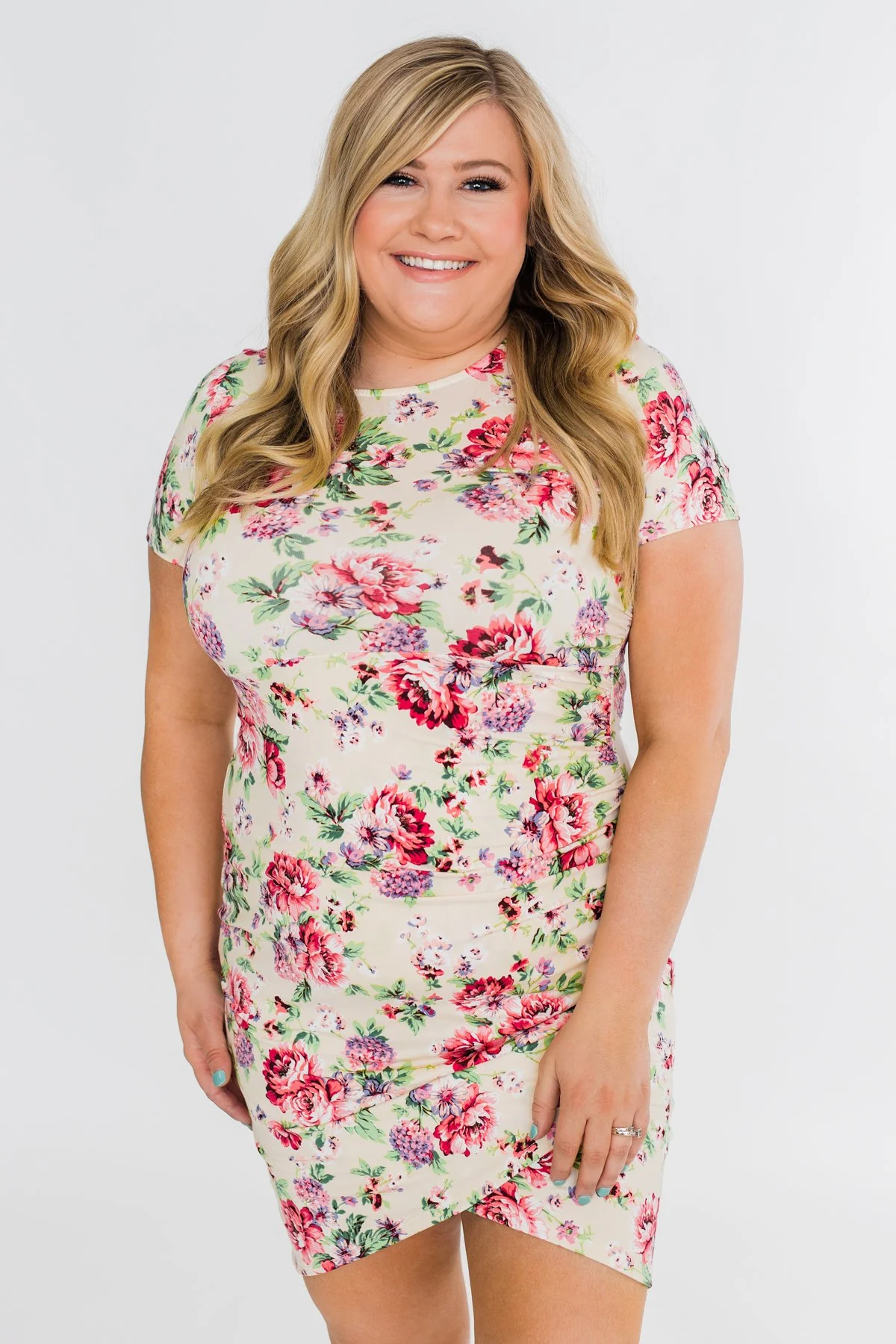 Growing In Love Floral Dress- Ivory - Image 10