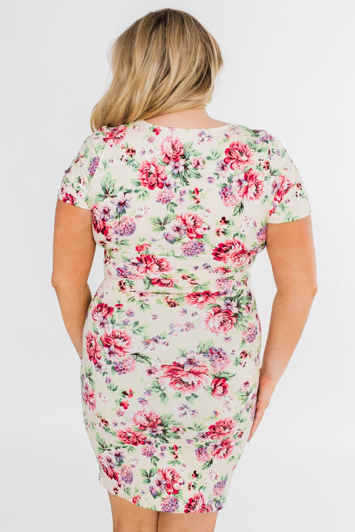 Growing In Love Floral Dress- Ivory - Image 14