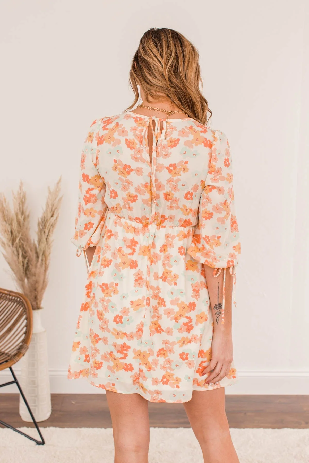 Growing Kindness Mini Dress- Ivory - Image 13