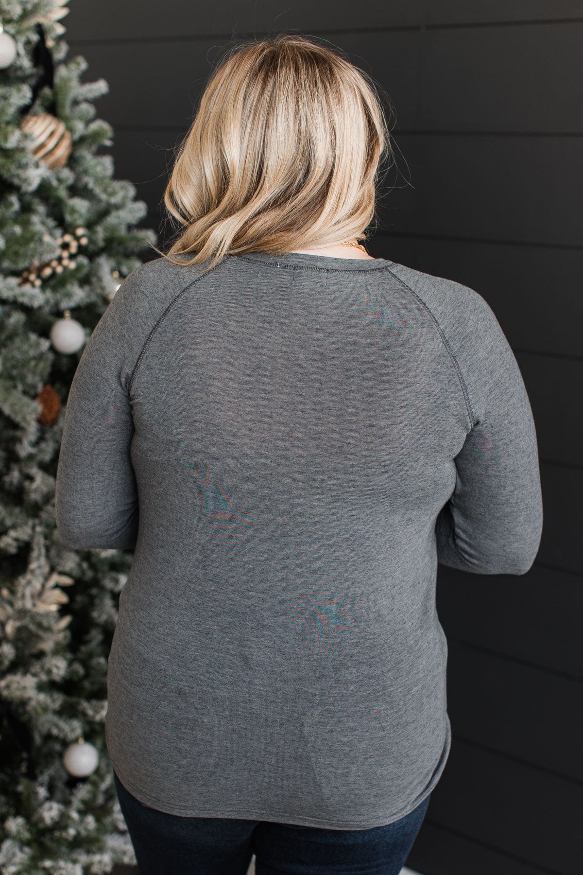 Guaranteed Smiles Knit Top- Grey - Image 11
