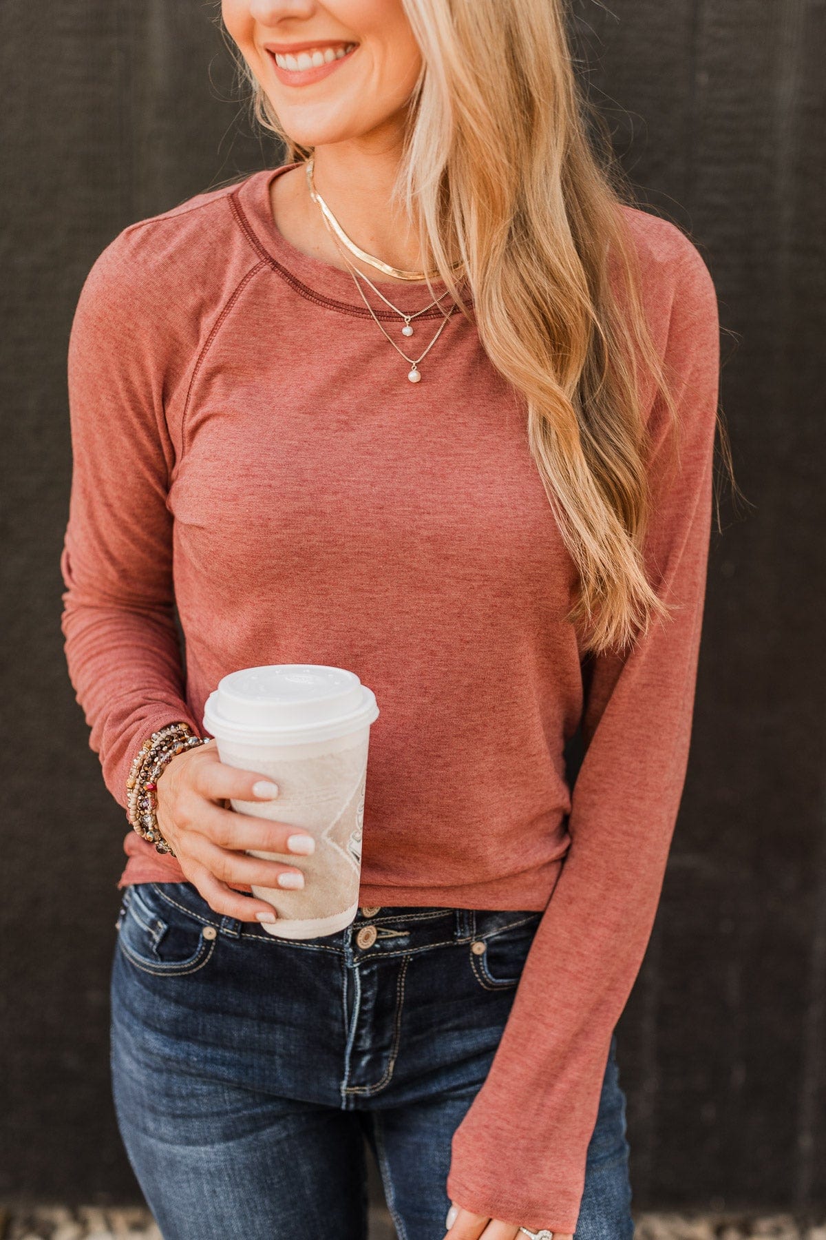 Guaranteed Smiles Knit Top- Rust - Image 9