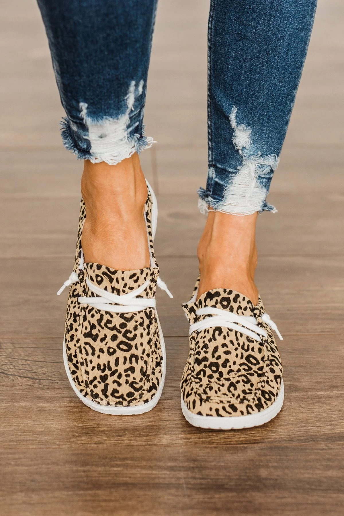 Gypsy Jazz Cavani Sneakers- Natural Leopard Print - Image 3