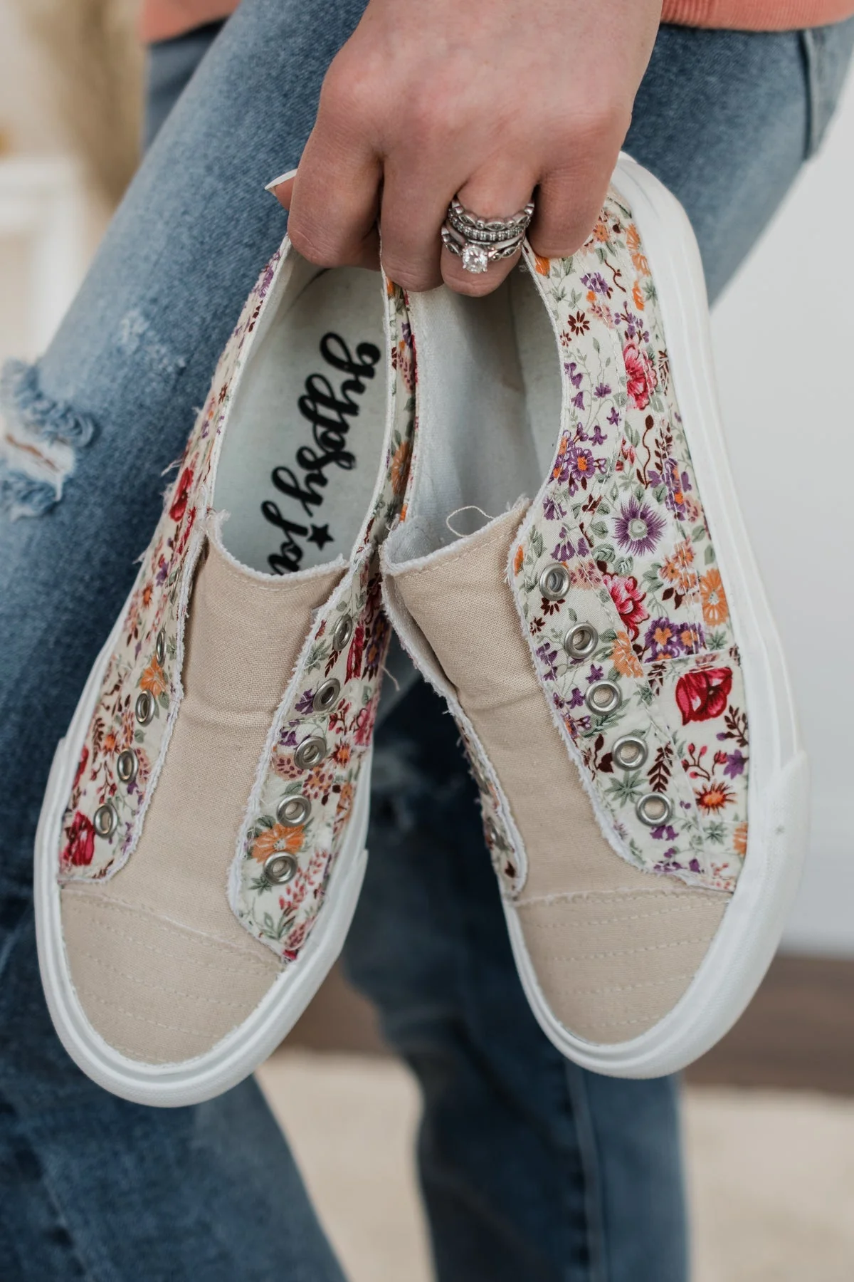 Gypsy Jazz Double Sided Sneakers- Pink & Sand - Image 4