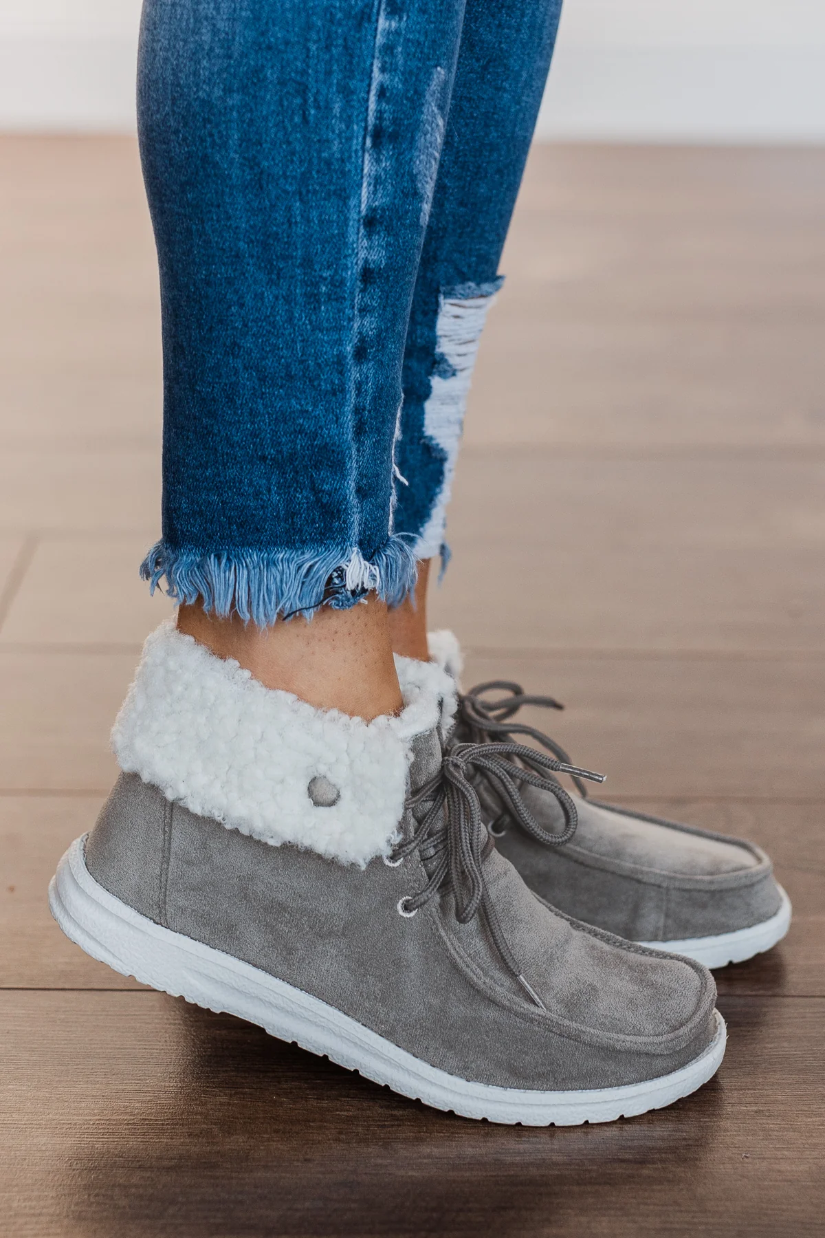 Gypsy Jazz Odeme Booties- Grey - Image 4