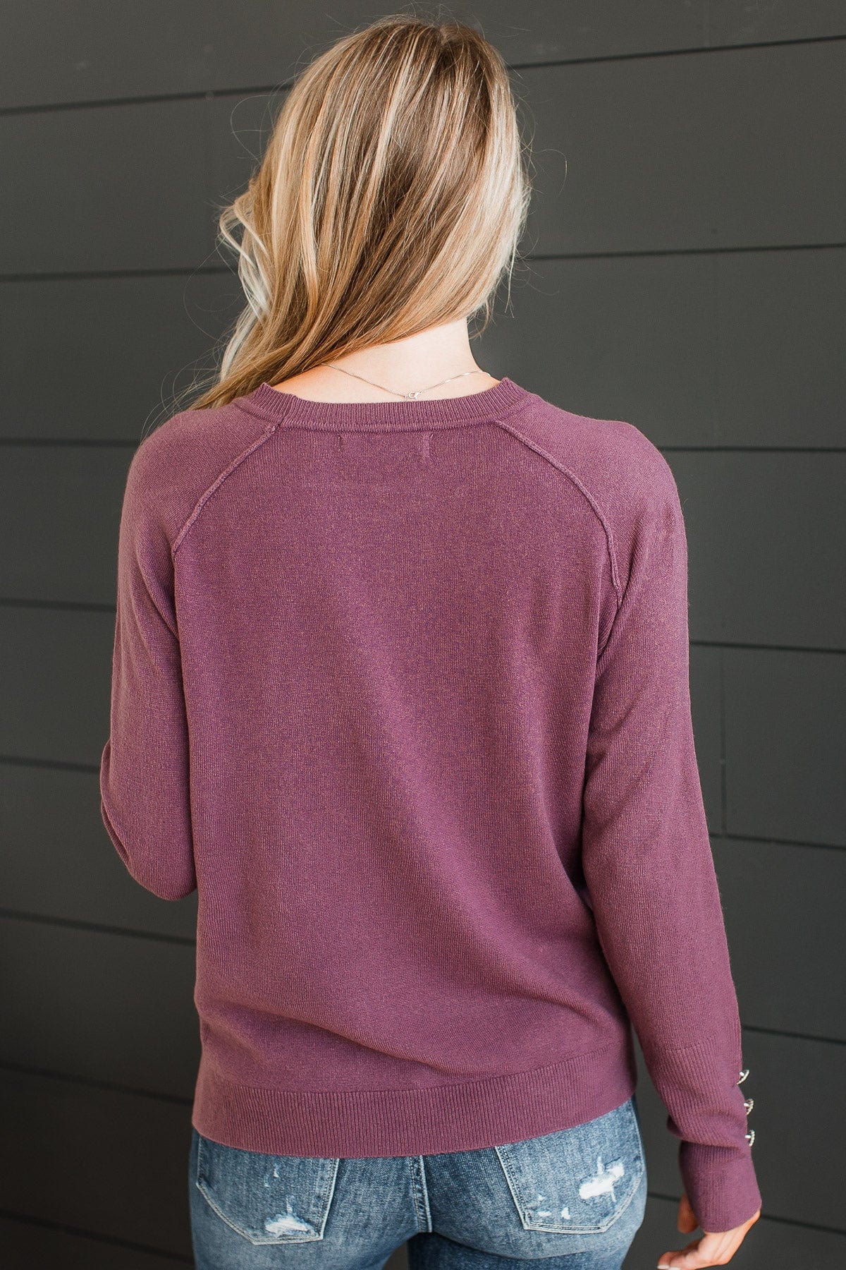 Happiest Moment Knit Sweater- Plum - Image 7