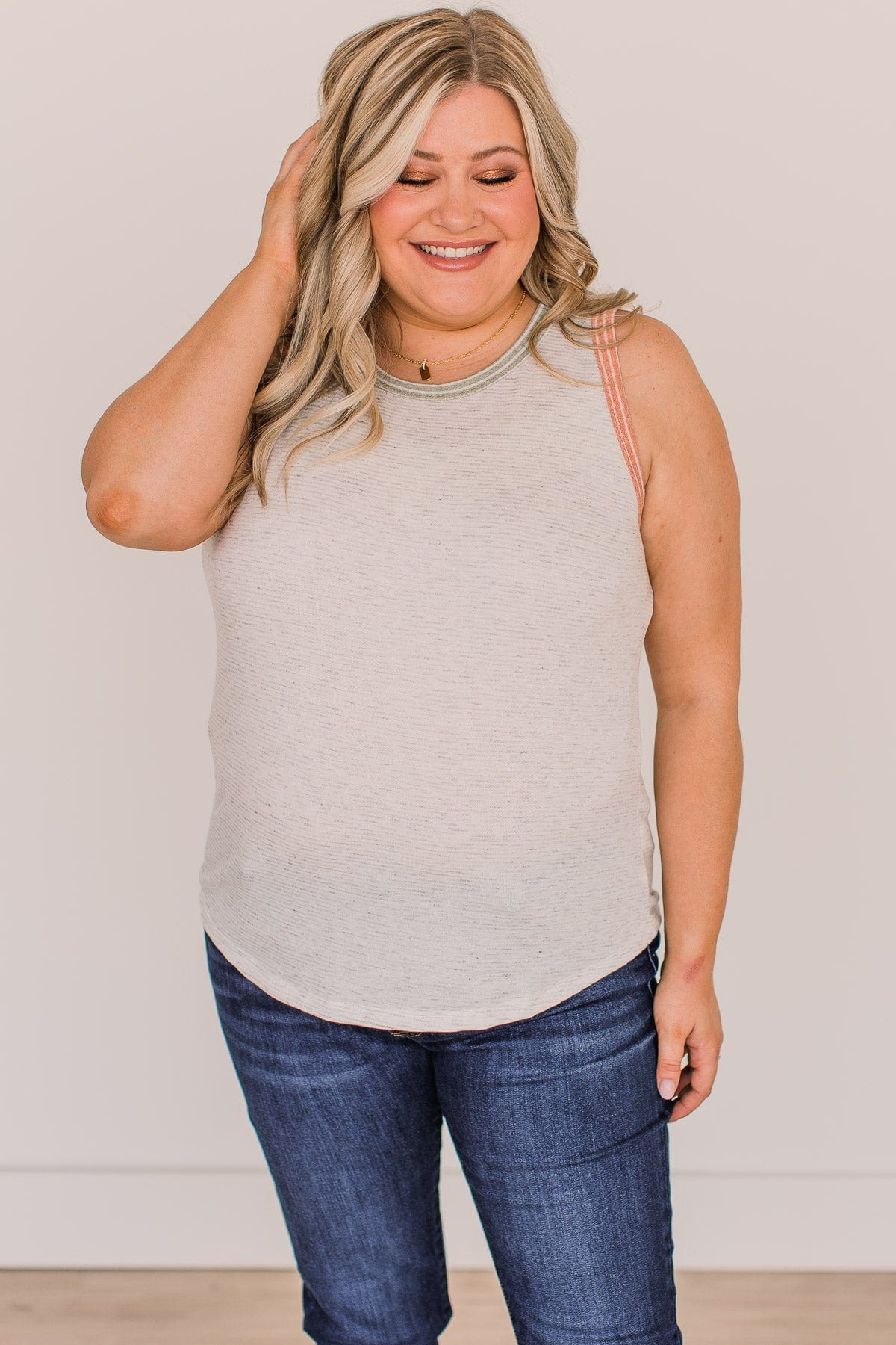 Happy Right Now Tank Top- Ivory - Image 4