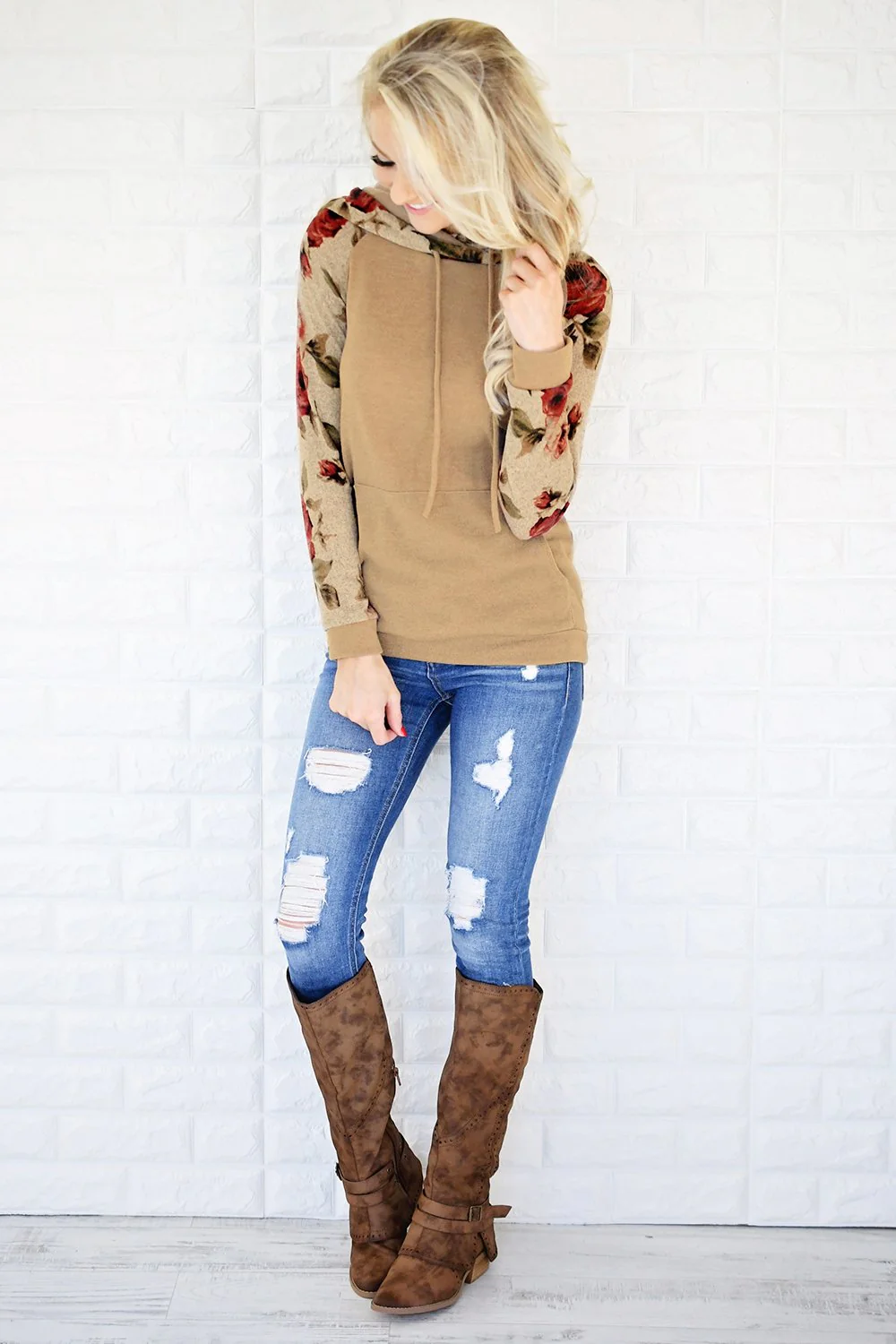 Happy Together Floral  Hoodie - Image 5