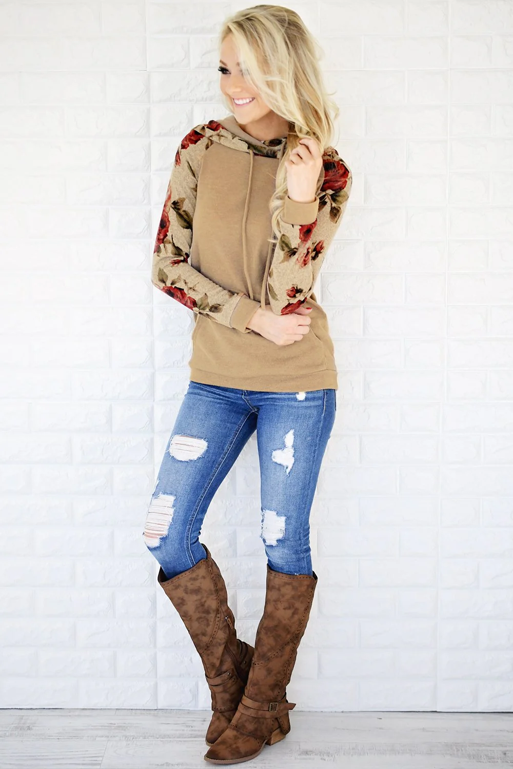 Happy Together Floral  Hoodie - Image 6