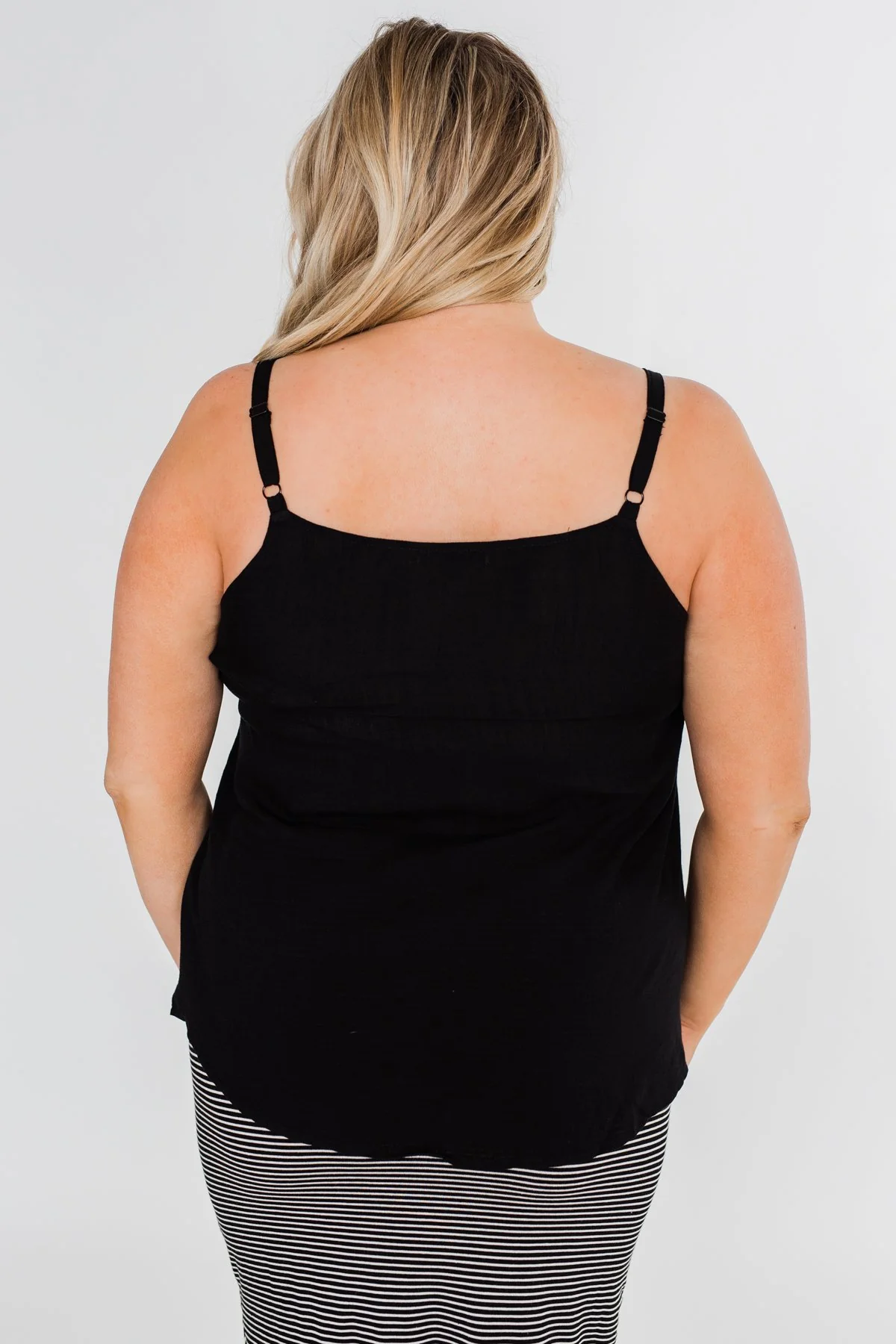 Happy Together Ruffle Tank Top- Black - Image 10