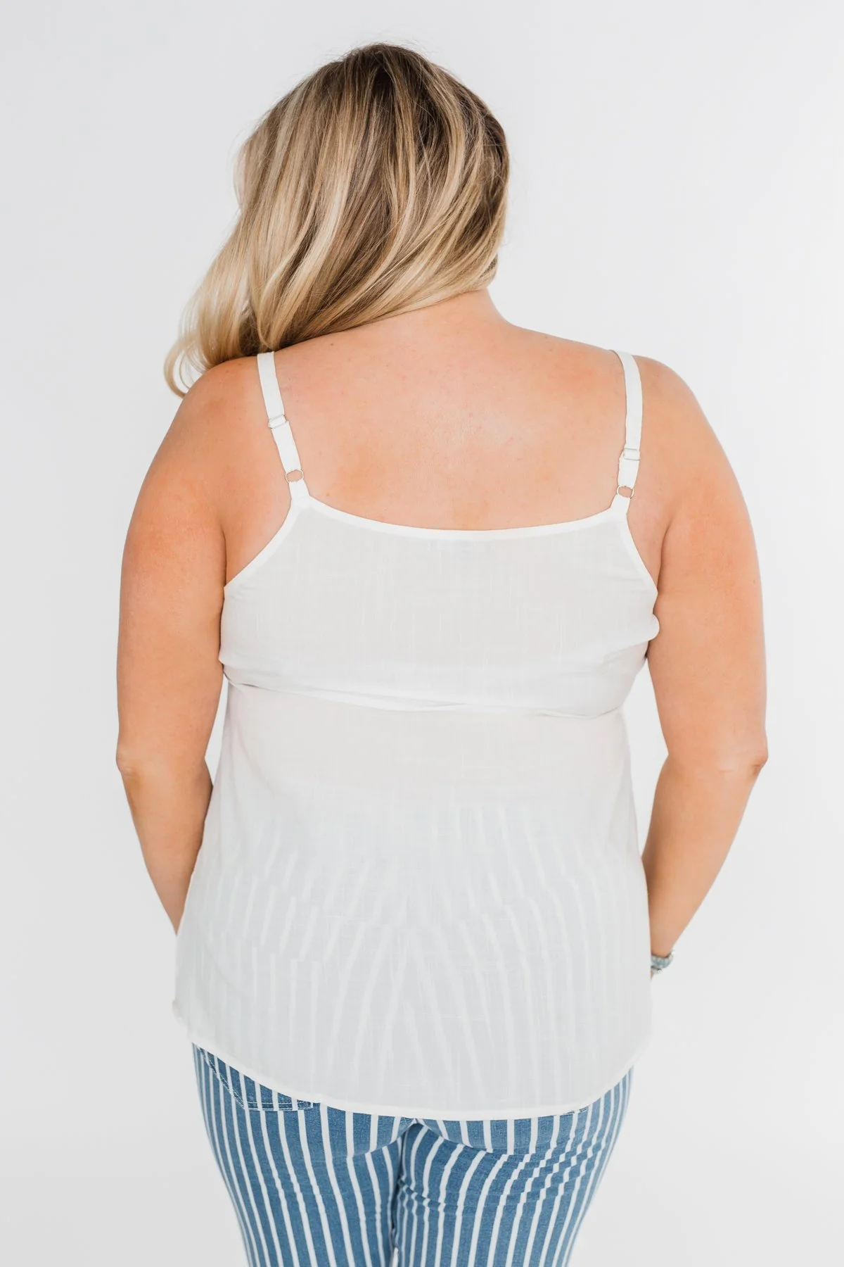 Happy Together Ruffle Tank Top- Ivory - Image 14