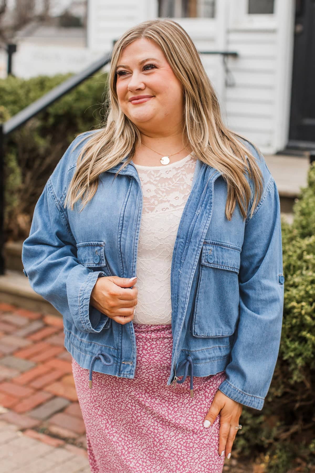 Hard To Believe Lightweight Denim Jacket- Medium Wash