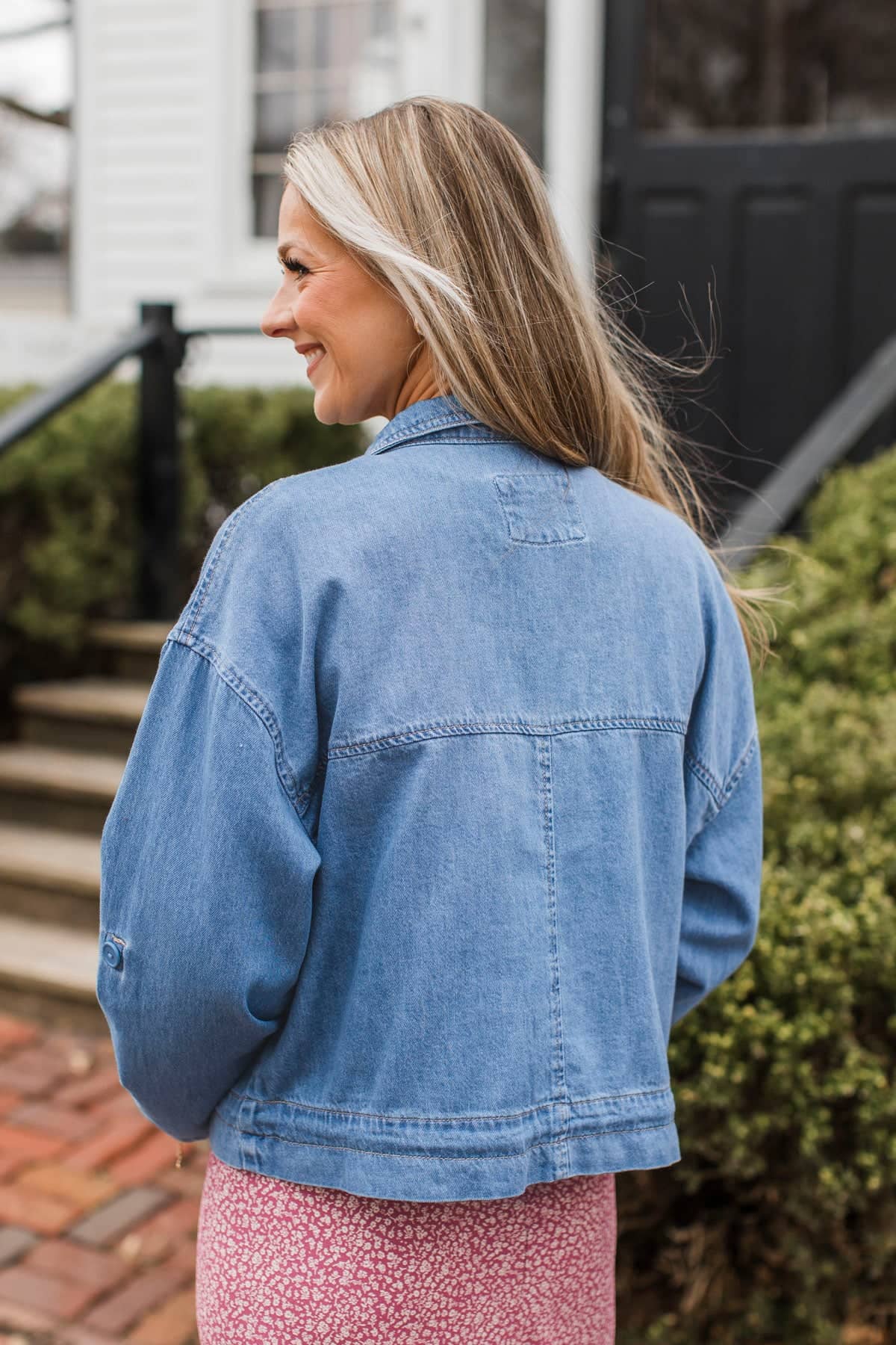 Hard To Believe Lightweight Denim Jacket- Medium Wash - Image 10