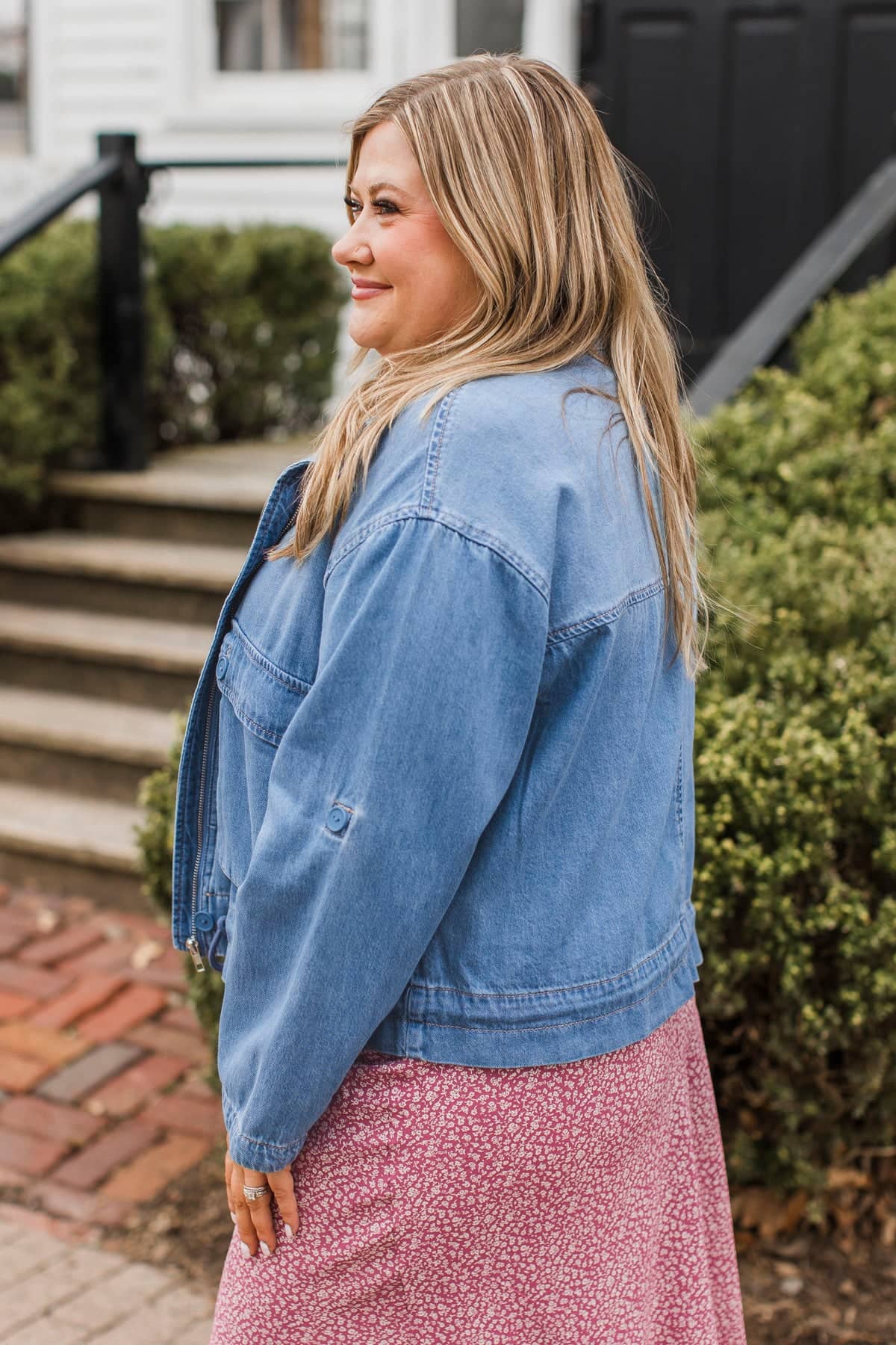 Hard To Believe Lightweight Denim Jacket- Medium Wash - Image 7