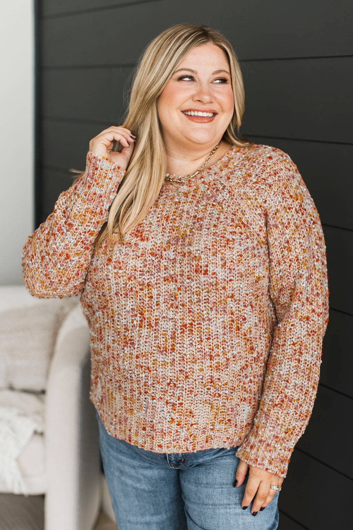 Have Patience Popcorn Knit Sweater- Multi-Color - Image 4