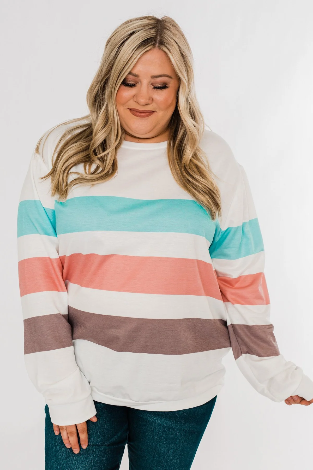 Have Some Fun Striped Pullover Top- Ivory - Image 5