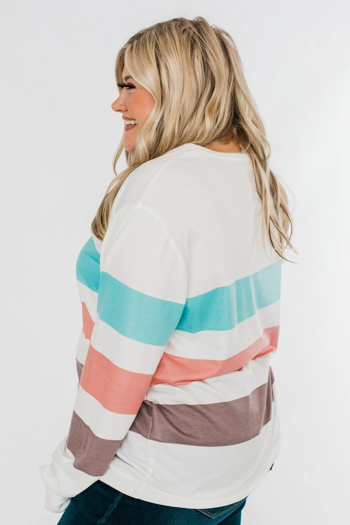 Have Some Fun Striped Pullover Top- Ivory - Image 9