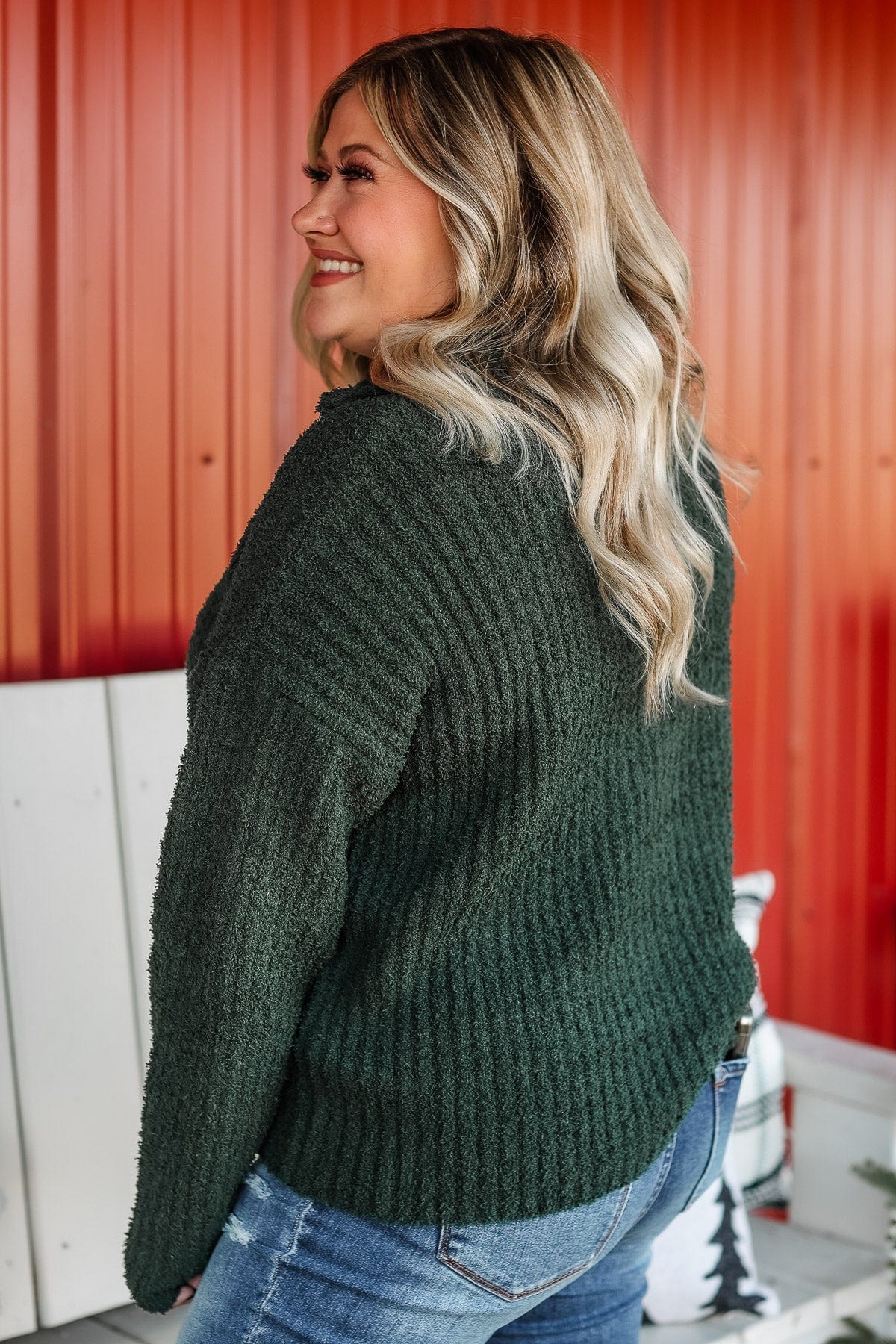 Haven't You Heard Knit Pullover Top- Forest Green - Image 6