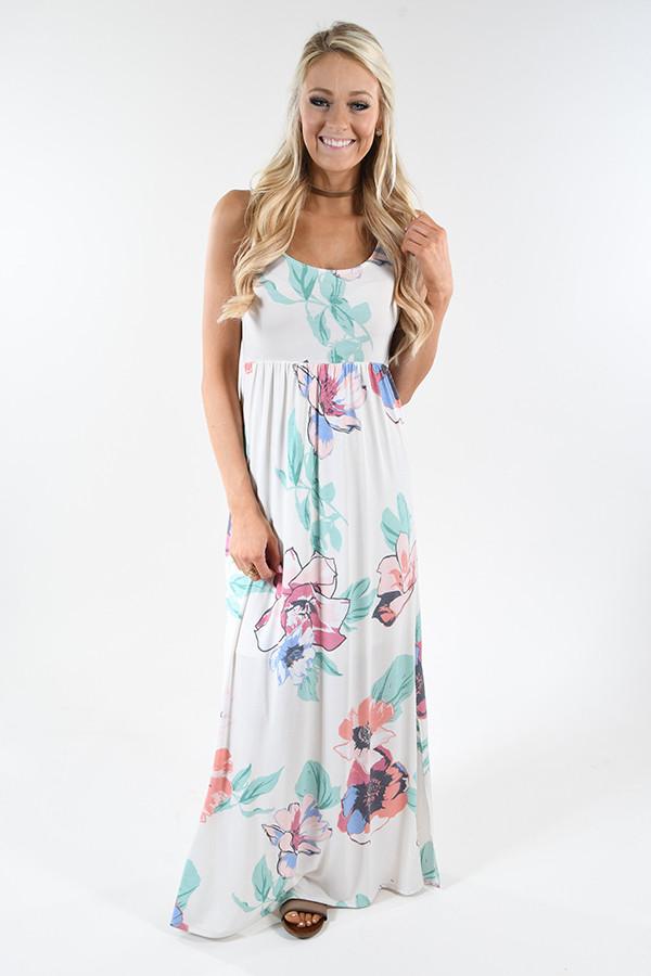 Hawaiian Vacation Floral Maxi Dress - Image 2