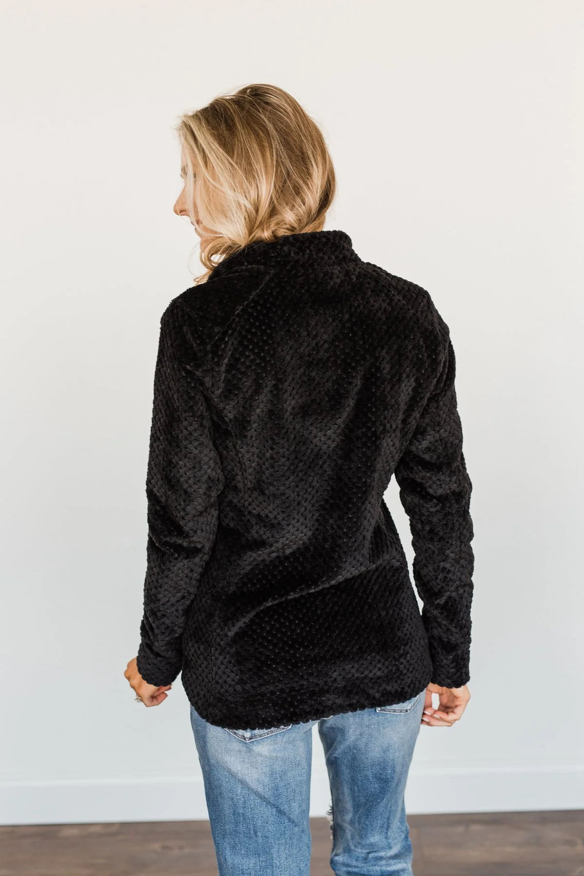 Heartfelt Wishes Zip Up Sherpa- Black - Image 11