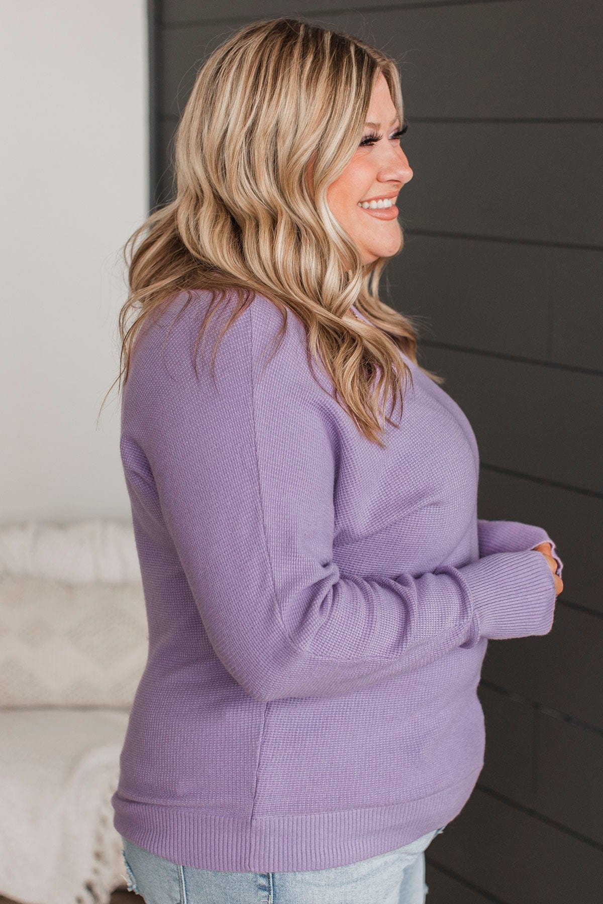 Hearts Beat Together Knit Sweater- Lavender - Image 6