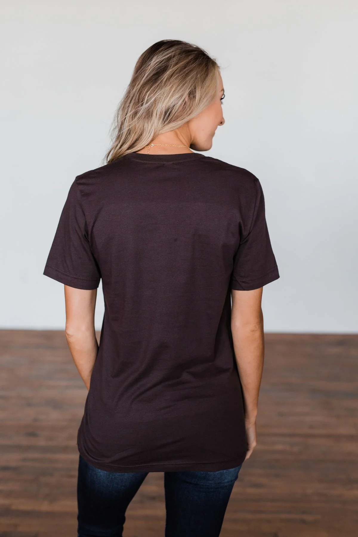 "Hello Fall" Graphic Tee- Dark Brown - Image 10