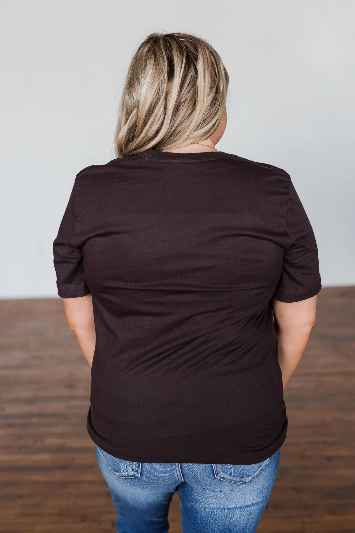 "Hello Fall" Graphic Tee- Dark Brown - Image 11