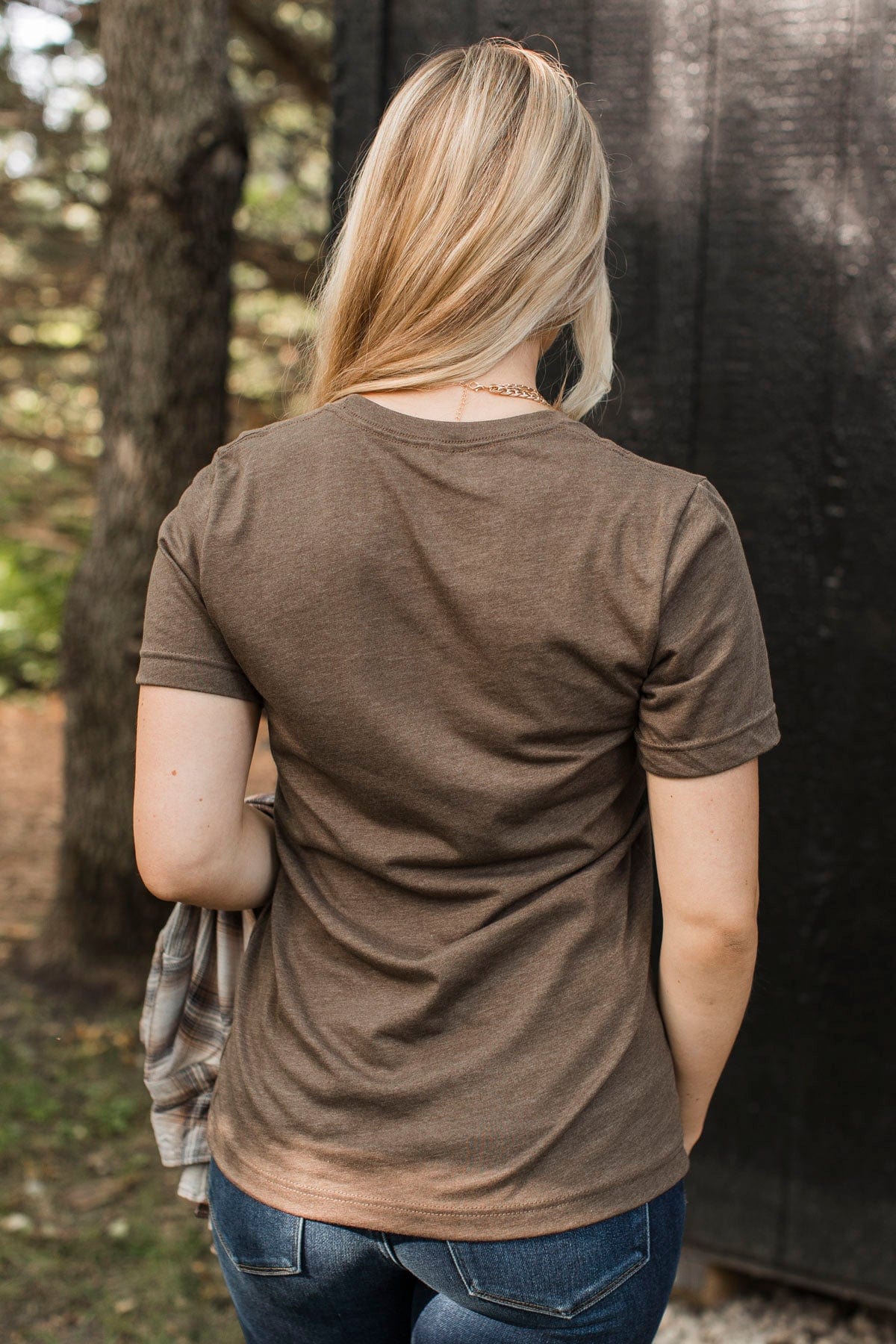 "Hello Fall" Leaf Graphic Tee- Brown - Image 10