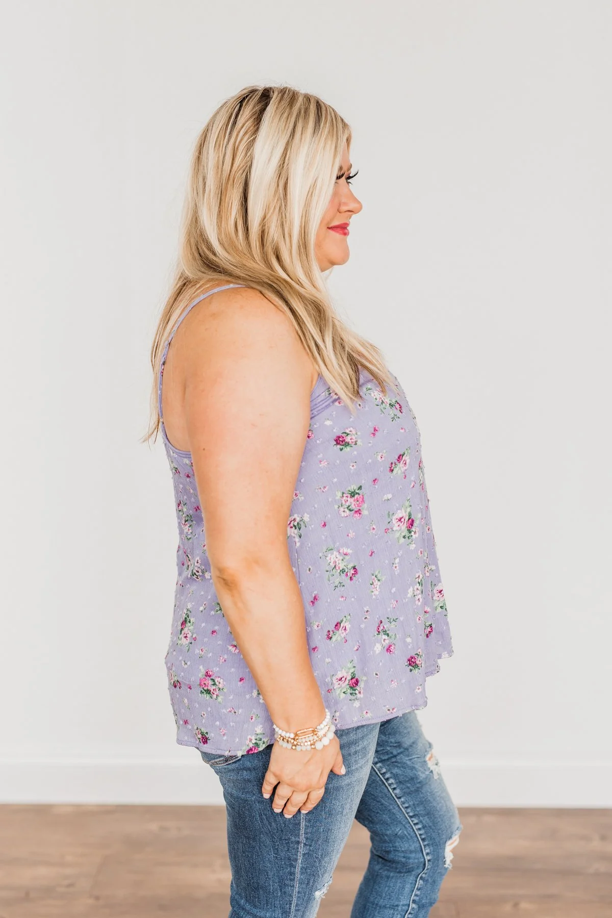 Hello Sunshine Swiss Dot Top- Deep Lavender - Image 10