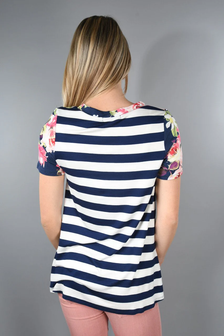 Here Comes the Fun Short Sleeve ~ Navy - Image 2