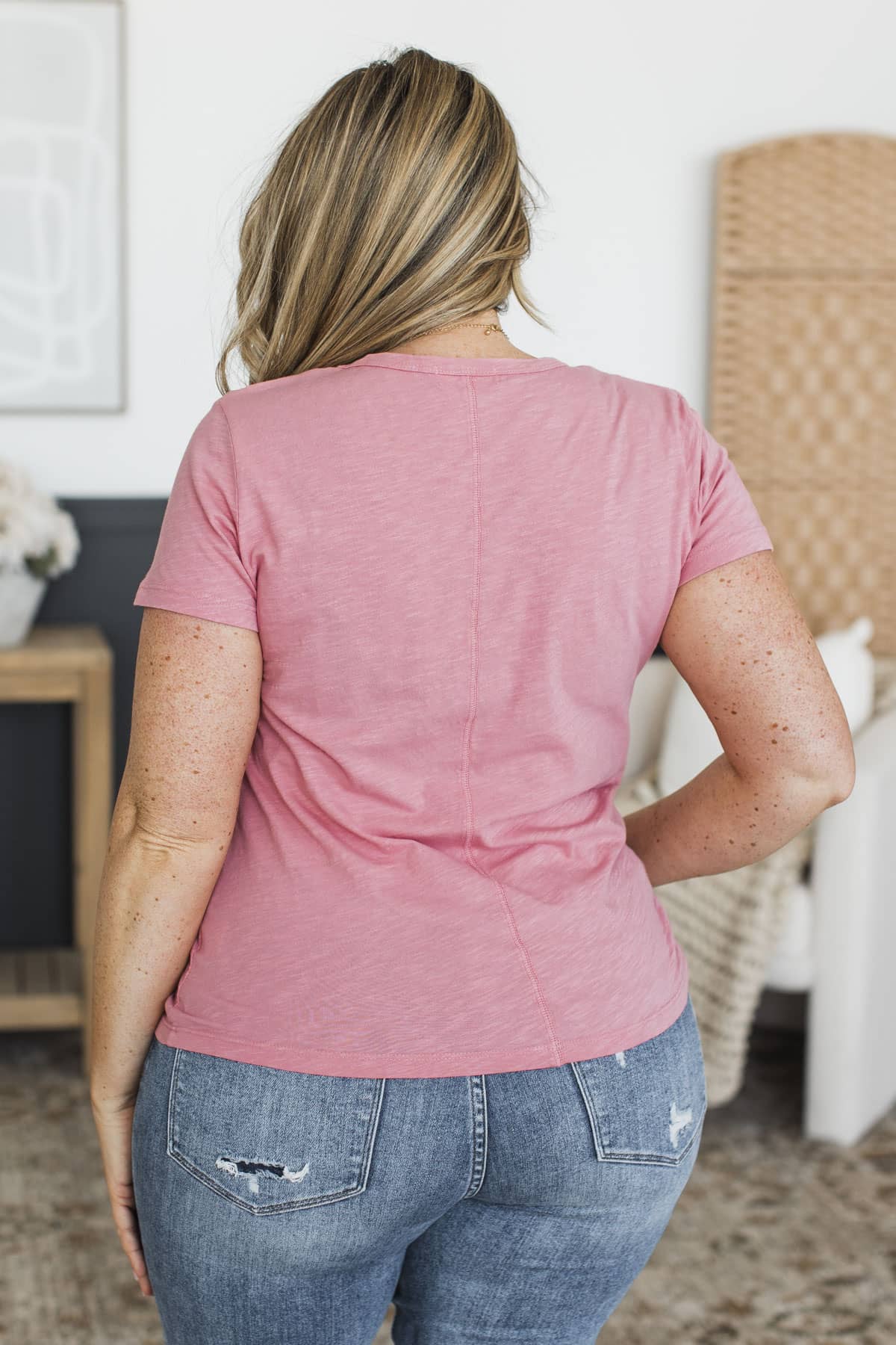 Here For Today Short Sleeve Top- Quartz Pink - Image 9